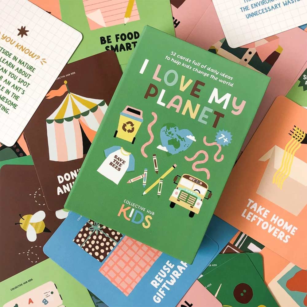 I Love My Planet Card Deck - Eco-Friendly Conversation Starter for Family Game Nights & Environmental Education
