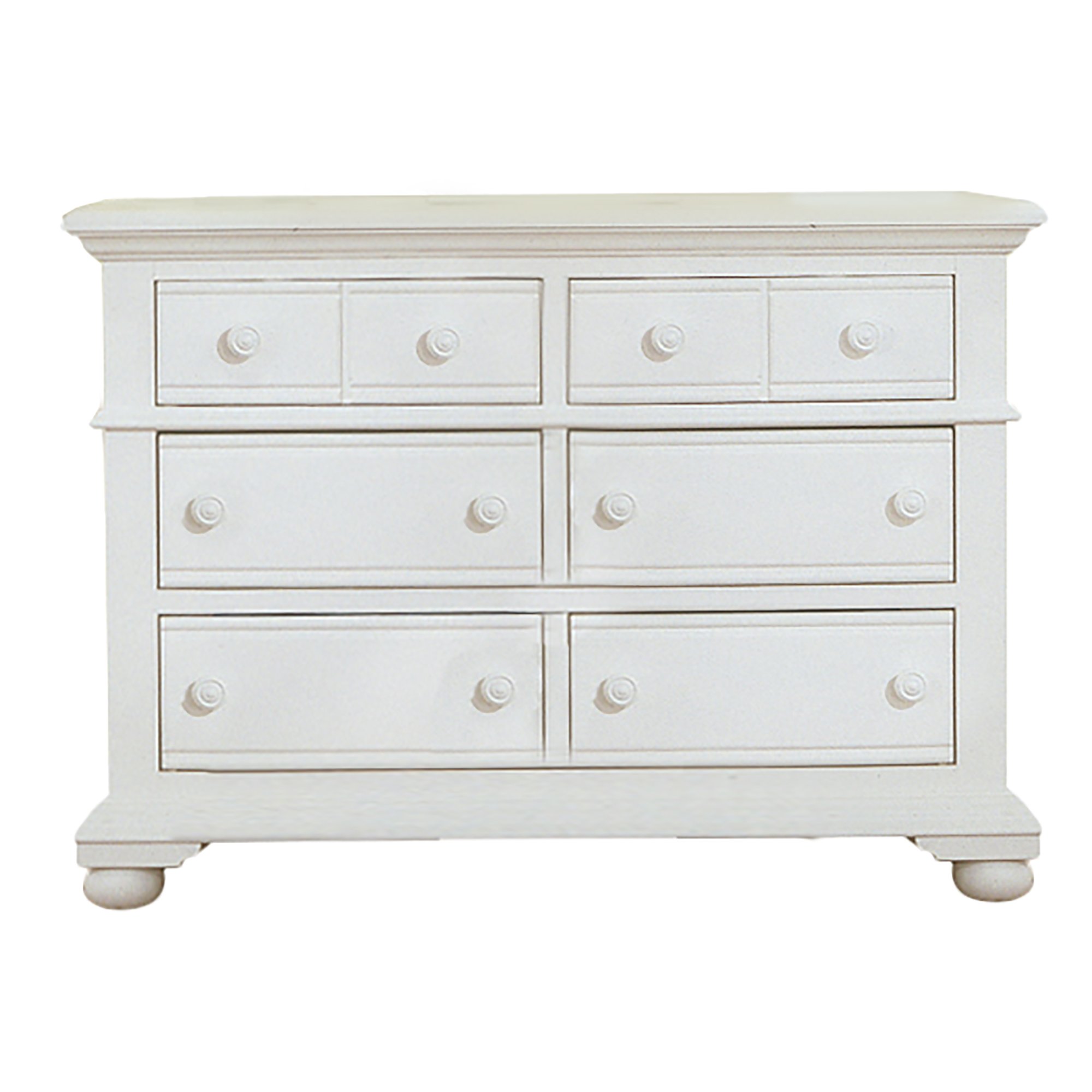 American Woodcrafters Cottage Traditions Double Dresser - Solid Wood Bedroom Dresser with 6 Drawers for Storage | Perfect for Master Bedroom, Guest Room & Home Organization