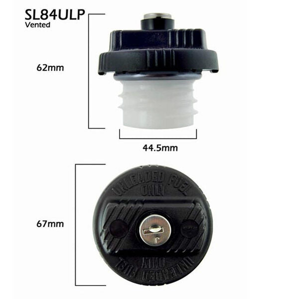 Universal CPC Locking Gas Cap - Compatible with VW, Honda, Hyundai, Kia, Mazda, Mitsubishi (Model SL84ULP) | Anti-Theft Fuel Tank Security for Cars, Trucks & SUVs