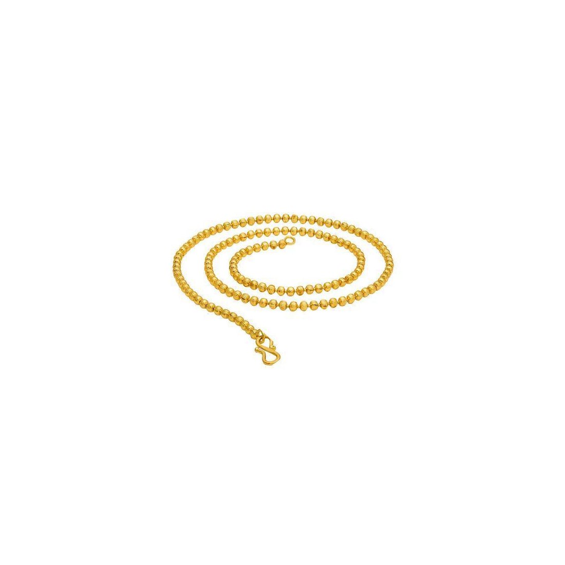 4MM 400 Moon Link Yellow Gold Chain .925 Sterling Silver Necklace - 8 to 30 Inches Adjustable Length for Women & Men, Perfect for Layering, Gift Giving & Everyday Wear