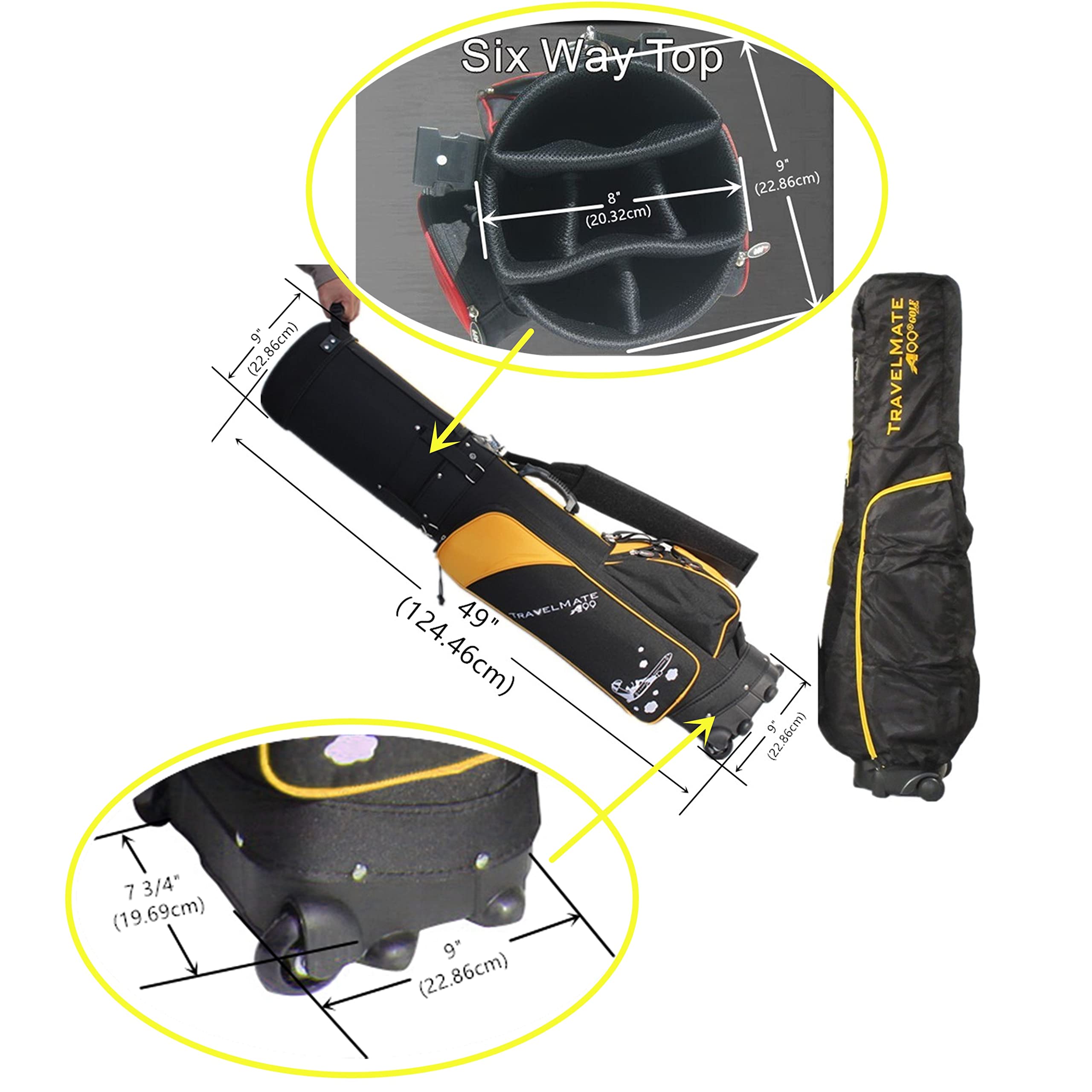 Premium A99 Deluxe Golf Travel Bag with Wheels - TSA Approved Lock, Durable Protection Cover - Perfect for Air Travel & Golf Course Use