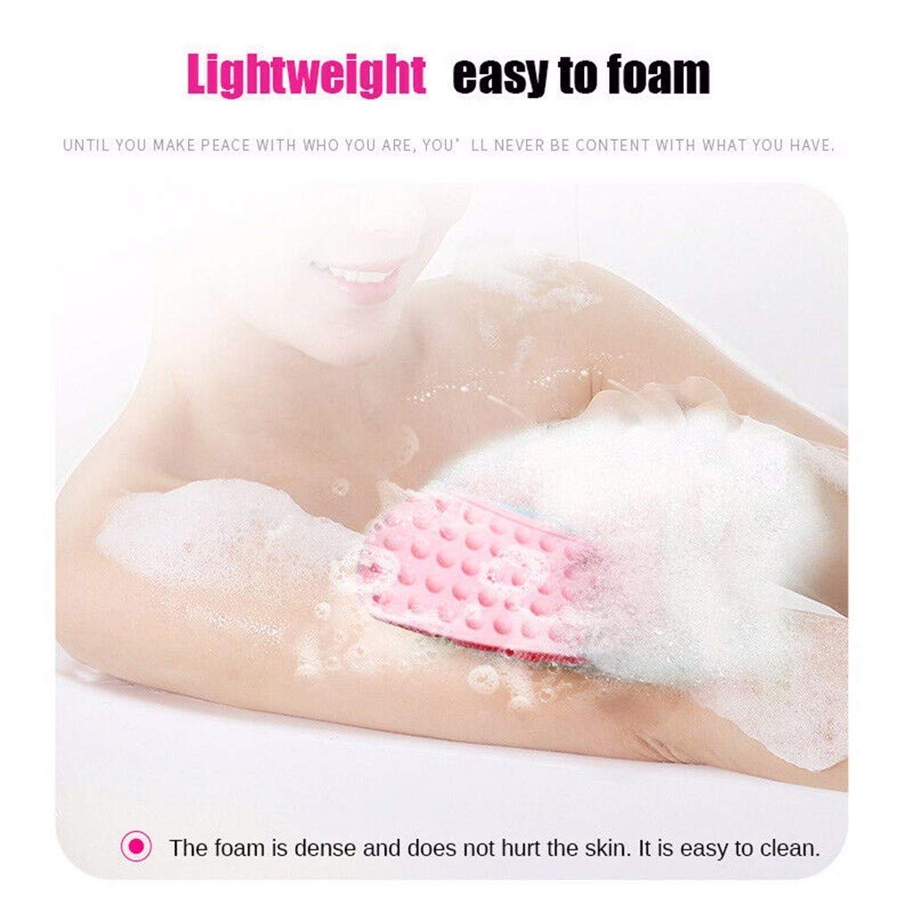 Exfoliating Silicone Body Brush & Bath Belt for Men - Soft Shower Scrubber, Washcloth & Bathroom Accessories - Gentle Skin Cleansing & Massage - Perfect for Shower, Spa & Daily Skincare Routine - Multicolor