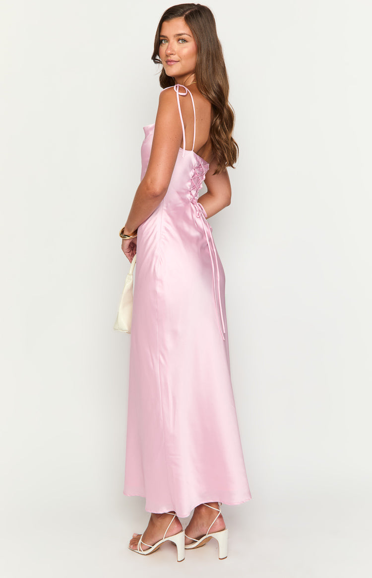 Antoni Pink Maxi Dress for Women - Flowy Long Summer Dress with Pockets, Elegant Boho Style, Perfect for Beach, Vacation, and Casual Outings