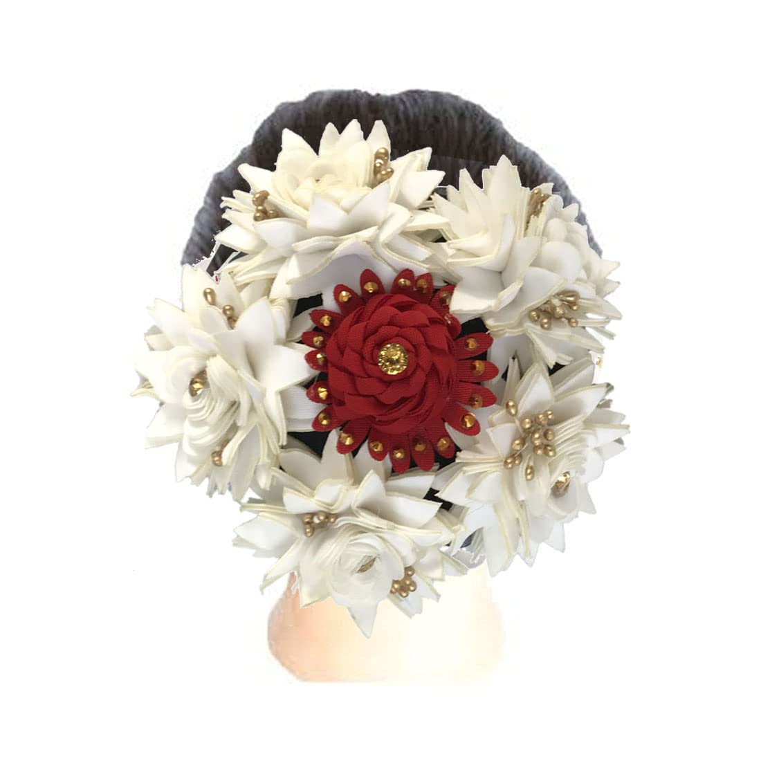 Arooman™ Hair Flower Gajra Bun - Elegant Floral Hair Accessories for Women | Perfect for Weddings, Parties & Special Occasions