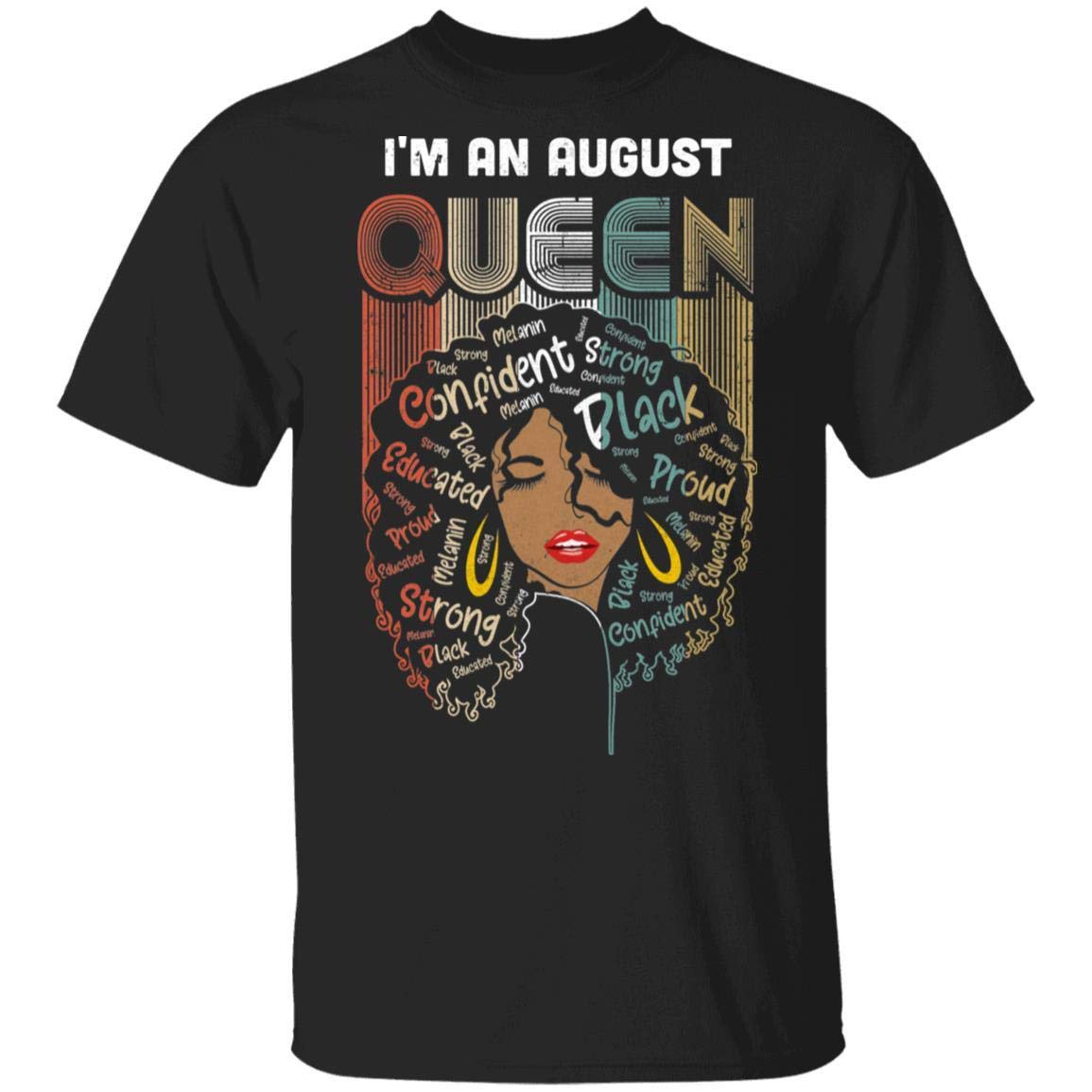 August Birthday Gifts for Women - 'I'm an August Queen' Short Sleeve T-Shirt | Cute Summer Top for Parties, Beach & Casual Outfits