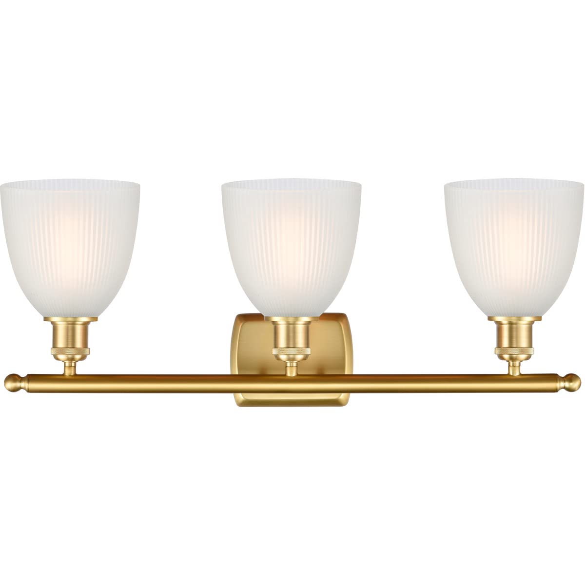 516-3W-SG-G381 LED Castile 3-Light Bathroom Vanity Light Fixture - Perfect for Modern Bathroom, Powder Room & Dressing Area Lighting