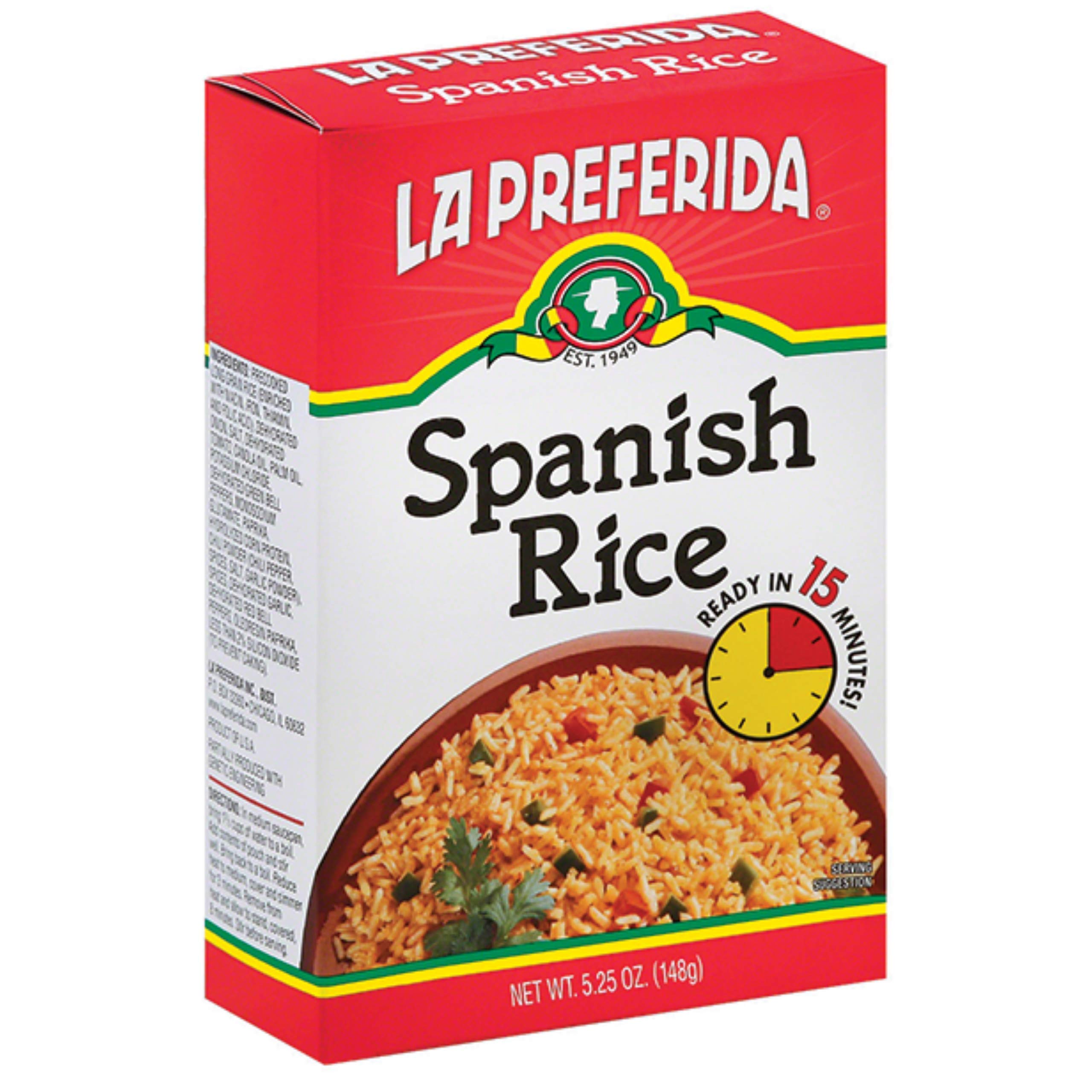 La Preferida Authentic Spanish Rice Box - 5.25 oz (Pack of 18) | Quick & Easy Mexican Side Dish for Tacos, Burritos & Family Dinners