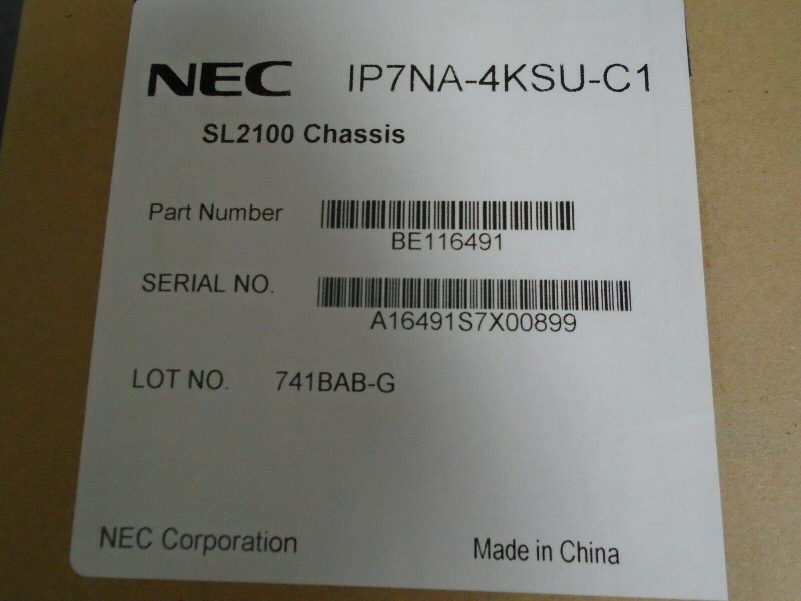 NEC SL2100 IP7NA-4KSU-C1 BE116491 4 Slot Main Cabinet Chassis for Business Phone System - No CPU Included - Perfect for Office Telecom Setup and Network Equipment Installation