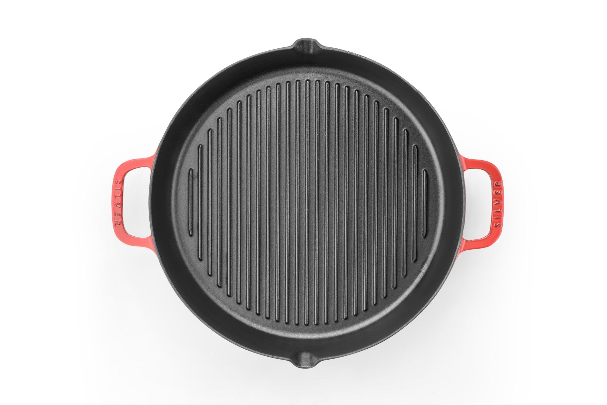 Premium 30cm Cast Iron Grill Pan - Heavy Duty Skillet for BBQ, Steak & Vegetables - Perfect for Indoor & Outdoor Cooking, Camping & Grilling
