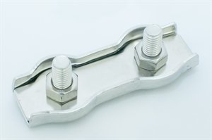 304 Stainless Steel Duplex Wire Rope Clips (3/16 Inch) - 2 Pack - Heavy Duty Marine & Construction Use for Rigging, Fencing, and Outdoor Applications