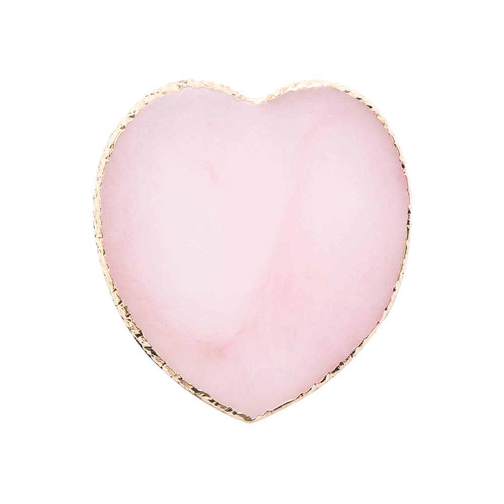 Heart Shaped Pink Resin Nail Art Palette - DIY Nail Design Mixing Plate with Holder for Salon, Photography & Social Media Display (1 Piece) - Perfect for Nail Artists & Beauty Enthusiasts | Ideal for Nail Art Creations, Salon Decor, Instagram Photos & Gift Giving