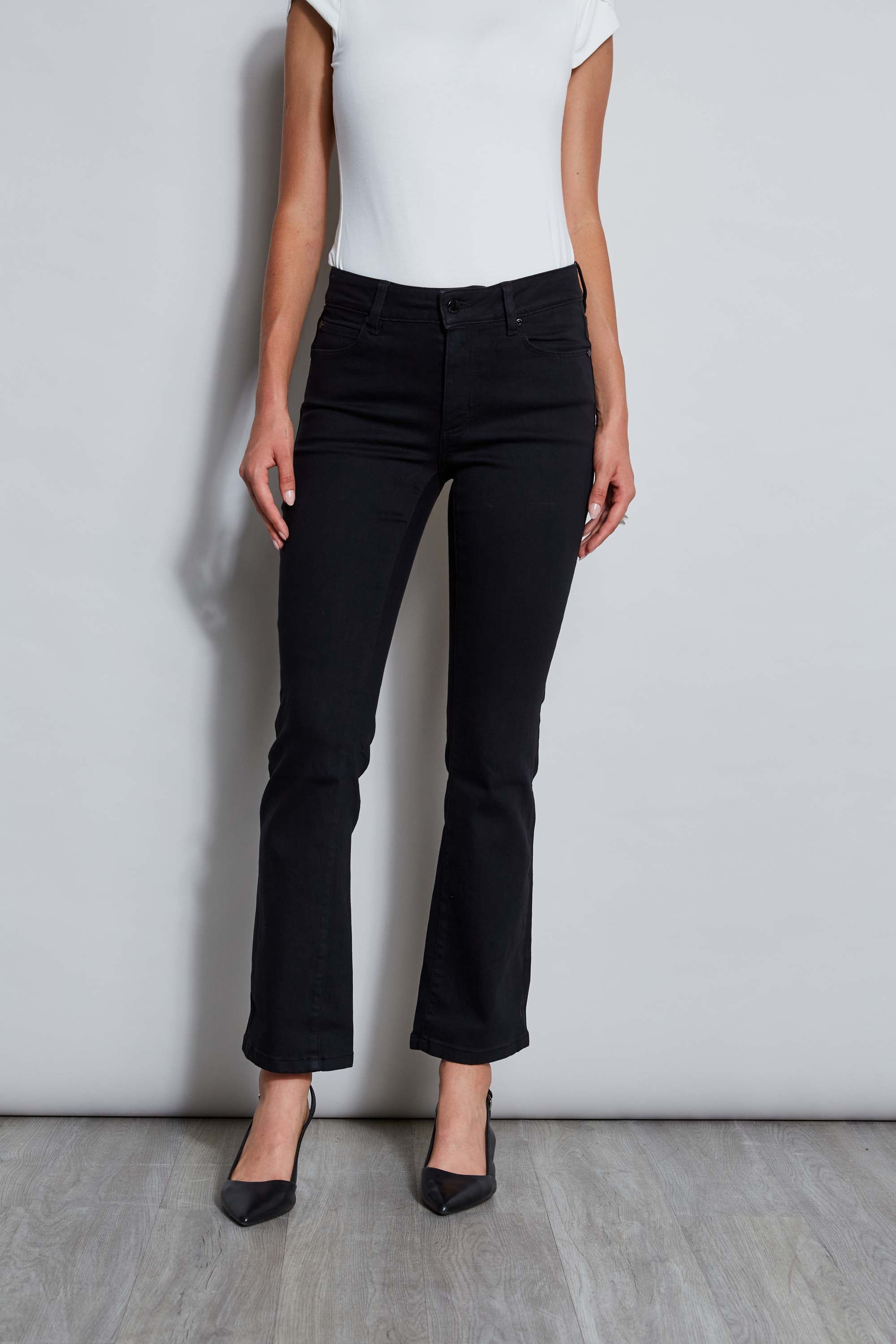 Tahari Women's 28 Fit & Flare Jeans - High Waist Stretch Denim Pants for Casual & Work Wear