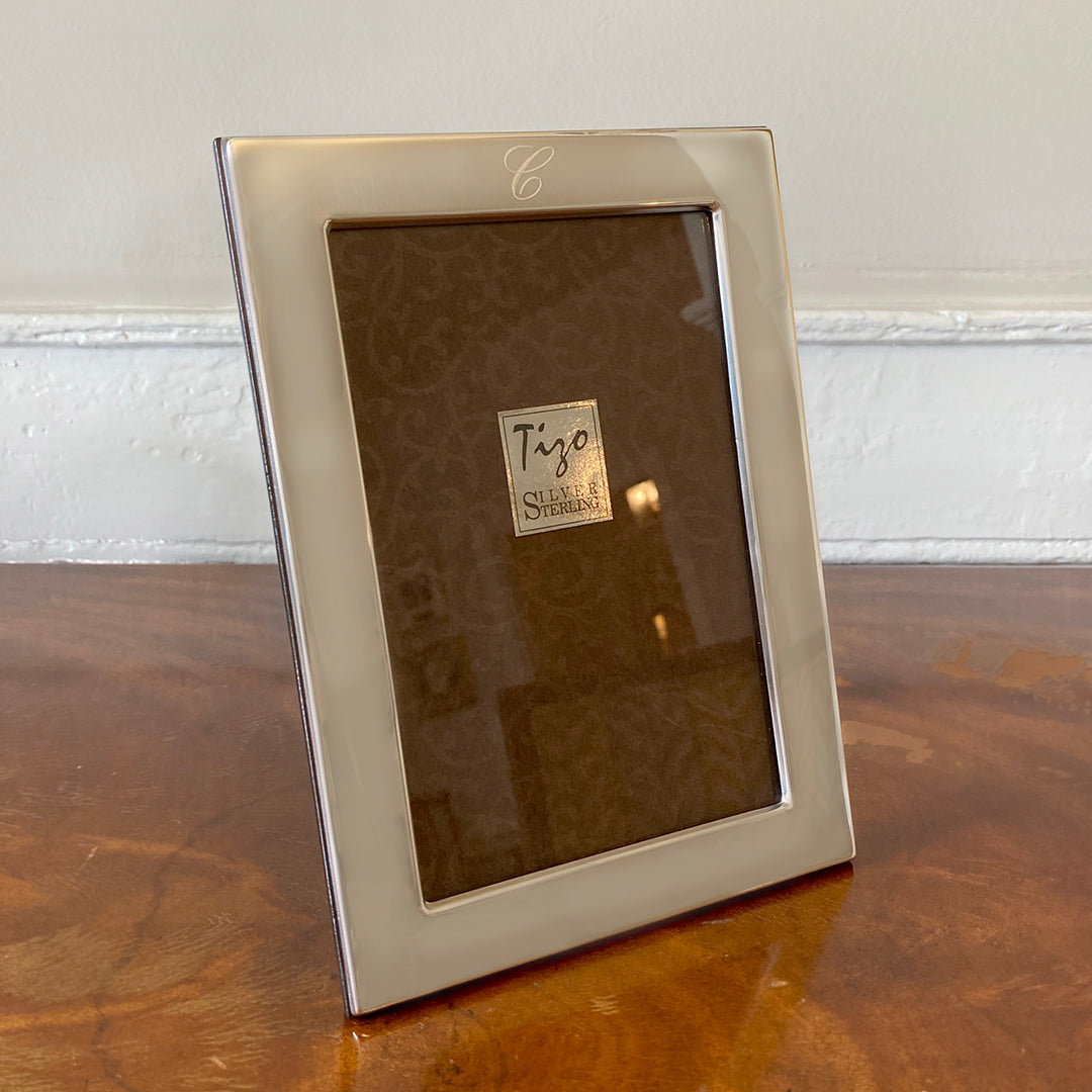 5x7 Sterling Silver Picture Frame - Elegant Plain Photo Display for Home, Office & Gifts - Perfect for Weddings, Anniversaries & Family Memories