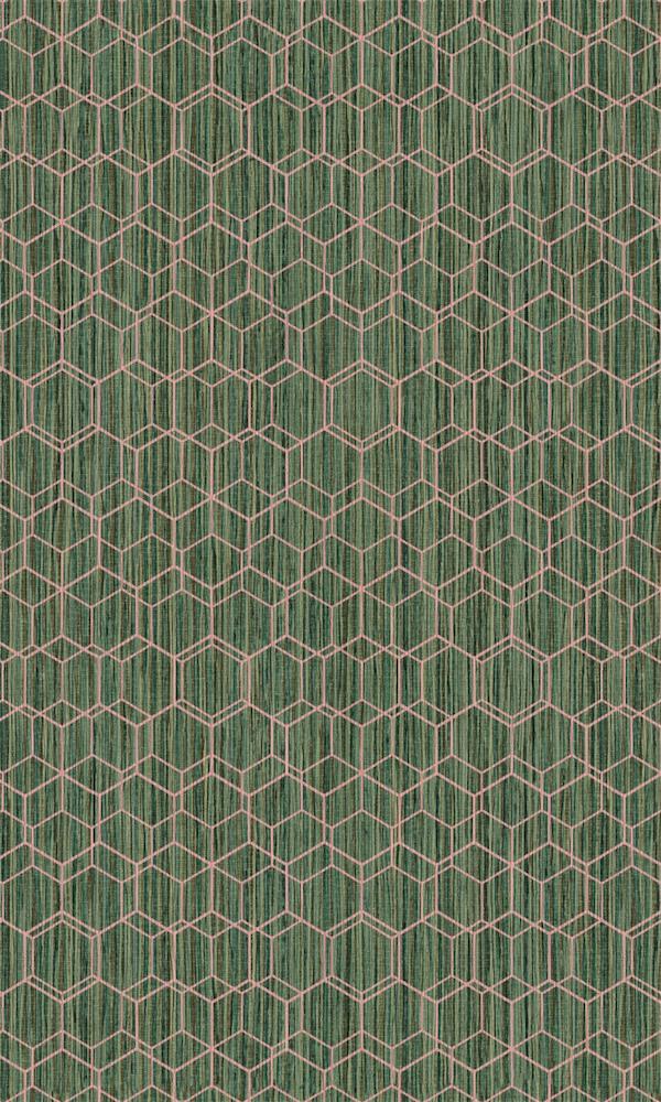 Green & Pink Faux Grasscloth Wallpaper Roll R5686 - Self-Adhesive Peel & Stick Removable Wallpaper for Bedroom, Living Room, Nursery Decor