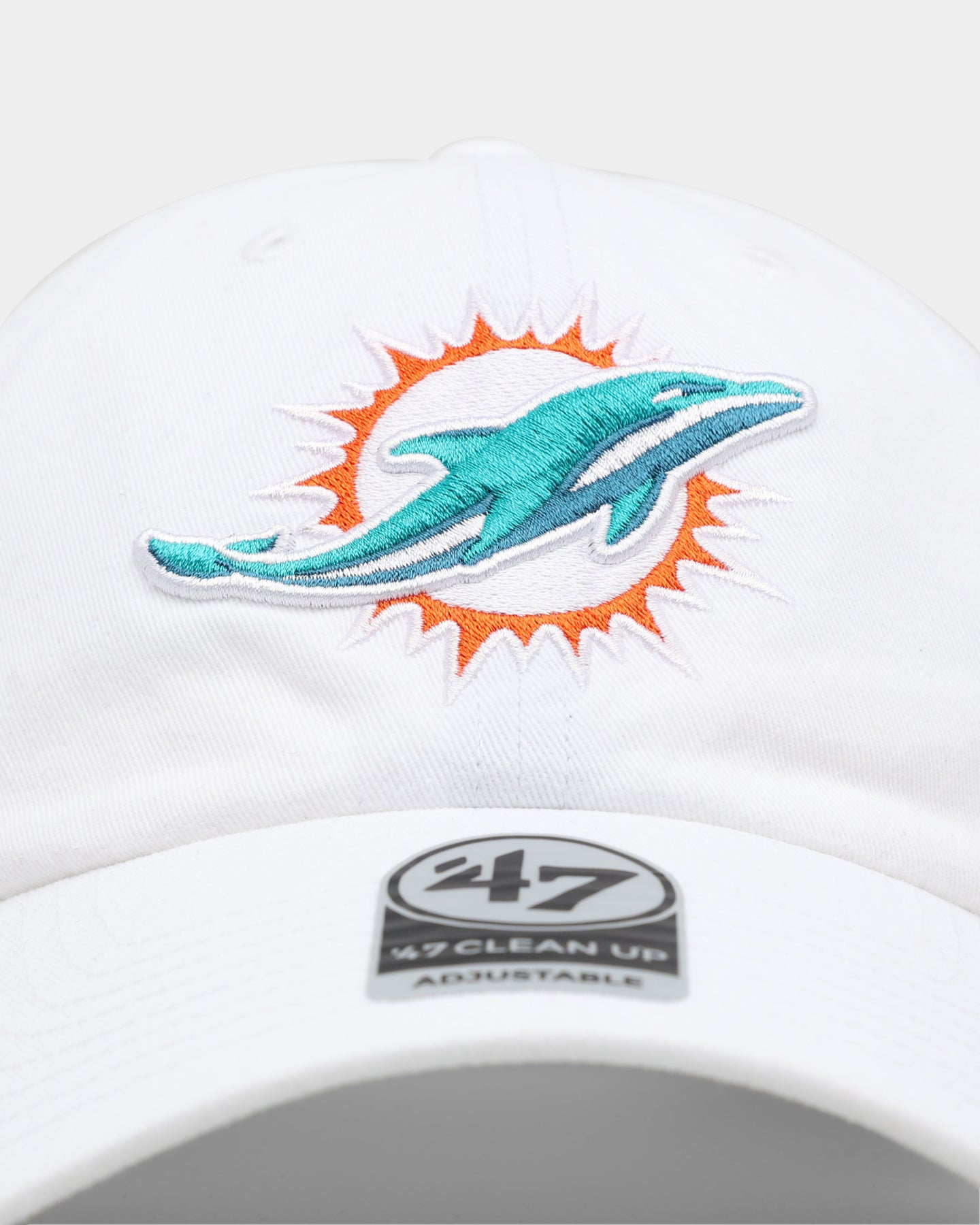 Miami Dolphins '47 Clean Up Adjustable Strapback Hat - White - Perfect for Game Day, Tailgating & Casual Wear