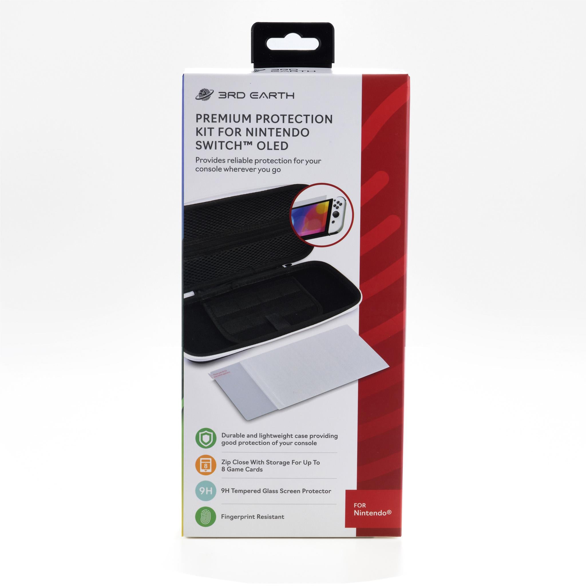 3rd Earth Premium Protection Kit for Nintendo Switch™ OLED - Screen Protector & Full-Body Case - Perfect for Travel, Gaming on the Go & Console Protection