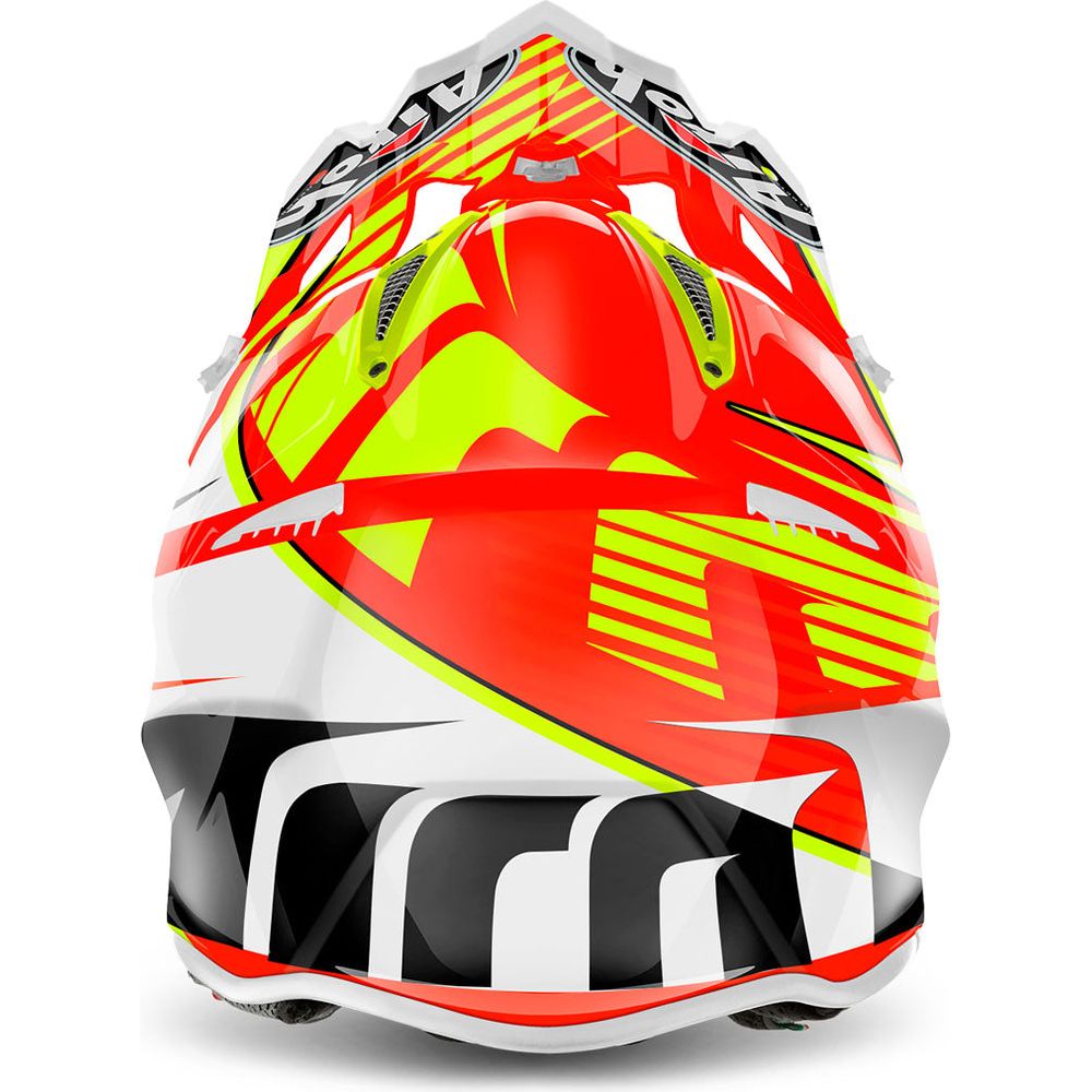 Airoh Aviator 2.2 Double Orange Motorcycle Helmet - DOT & ECE Certified for Street & Racing - Lightweight & Ventilated for Comfort - Perfect for Urban Commuting & Track Days