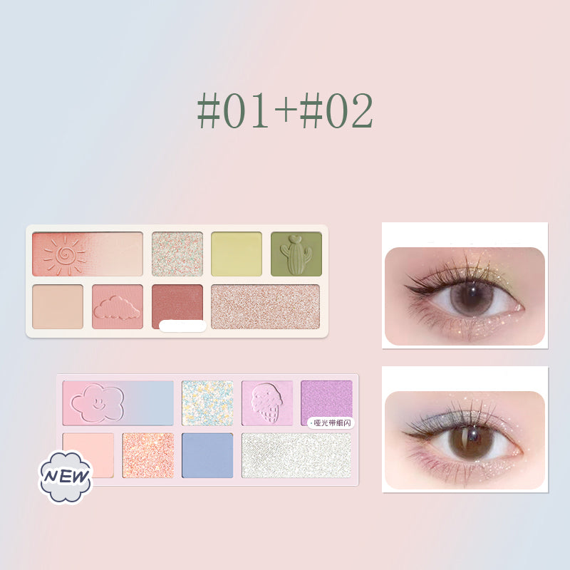 Shedella Egyptian Doll 8-Color Eyeshadow Palette - Highly Pigmented Makeup Kit for Day & Night Looks - Perfect for Parties, Weddings & Special Occasions