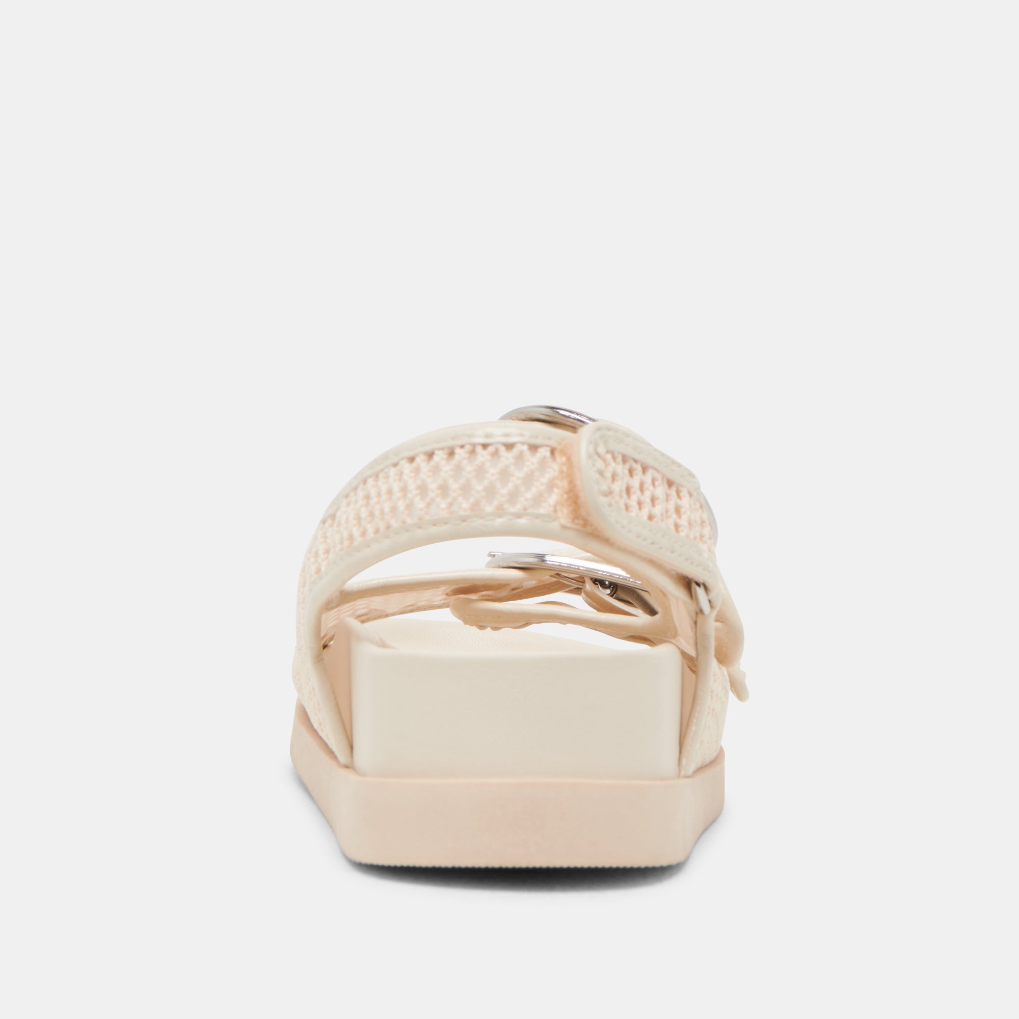 STARLA Women's Woven Mesh Sandals in Cream - Comfortable Breathable Summer Slides for Beach, Pool & Casual Outings