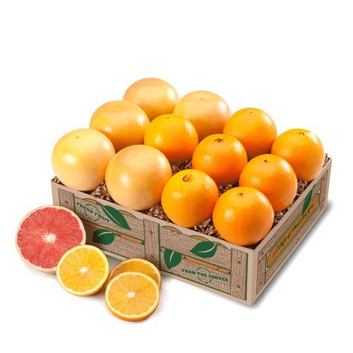 Fresh Indian River Ruby Red Grapefruit & Navel Oranges - 30lbs (3 Trays) | Florida Citrus Fruit Box | Perfect for Juicing, Healthy Snacks & Gift Baskets