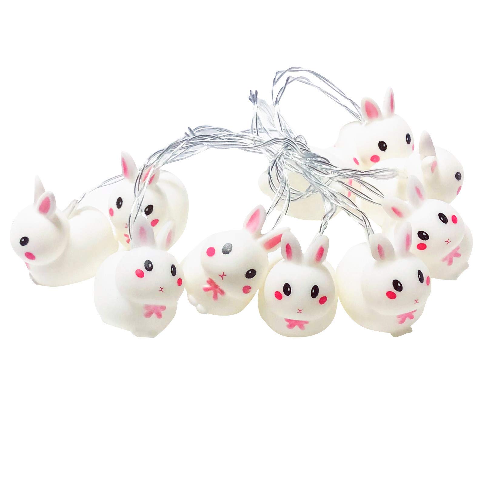 20 LED Bunny String Lights - 10ft USB Powered Warm White Fairy Lights for Easter, Christmas, Home & Outdoor Decor - Perfect for Parties, Weddings, and Garden Decoration