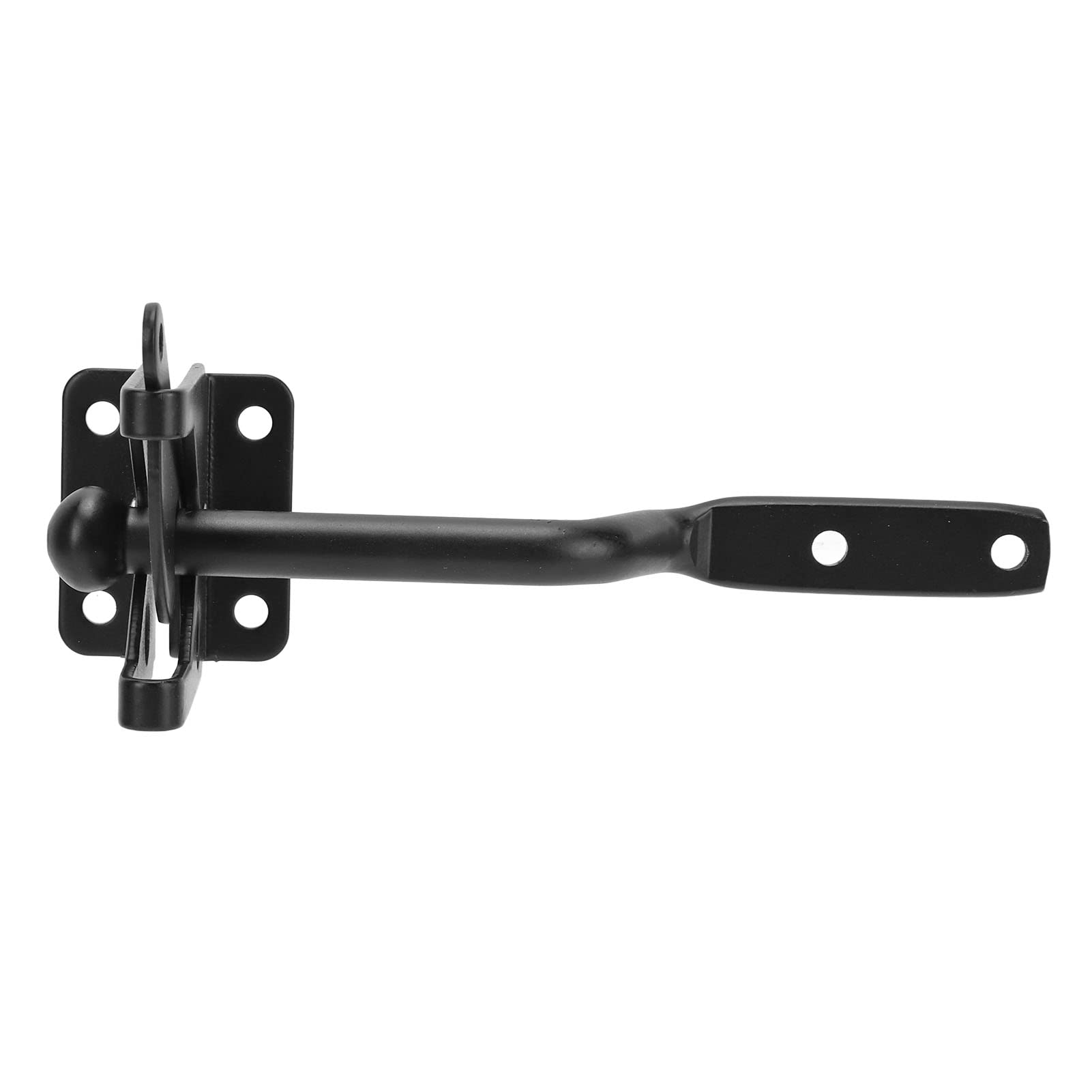 TOPINCN Heavy Duty Carbon Steel Fence Lock Set - Secure Door Hasp Latch with Padlock Clasp (Black) for Sheds, Closets, Lockers | Outdoor Security & Storage Protection