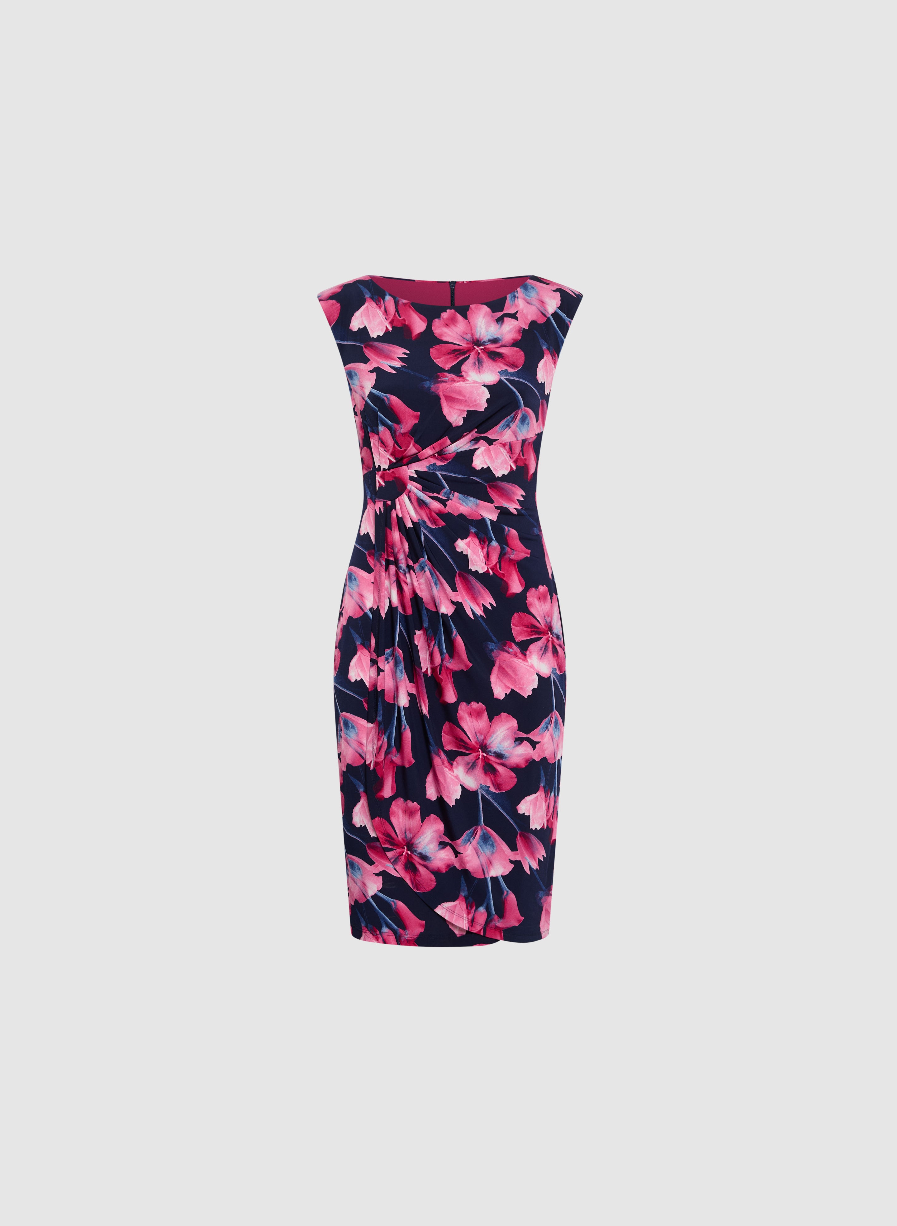 Floral Gathered Waist Dress for Women - Summer Flowy Maxi Dress with Elastic Waistband - Perfect for Beach, Wedding & Vacation Outfits
