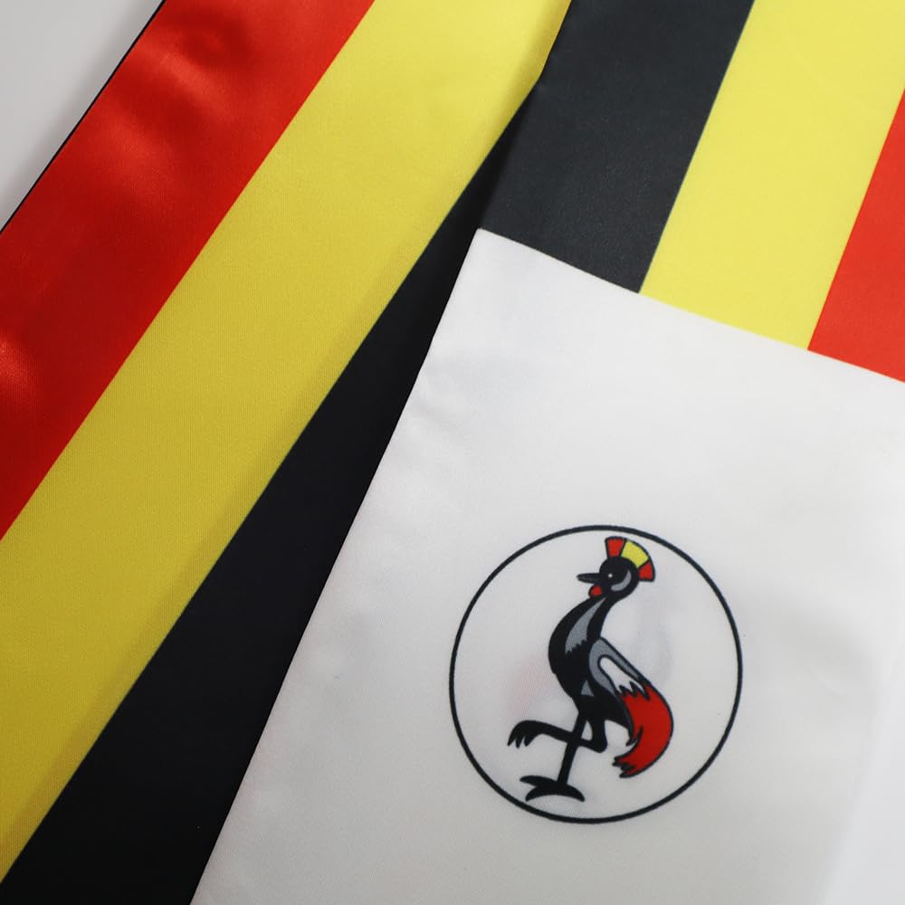Uganda Flag Graduation Stole - 180x13cm Double Sided Sash for International Students - Perfect for Study Abroad Graduation Ceremonies, Diplomas & Cultural Celebrations