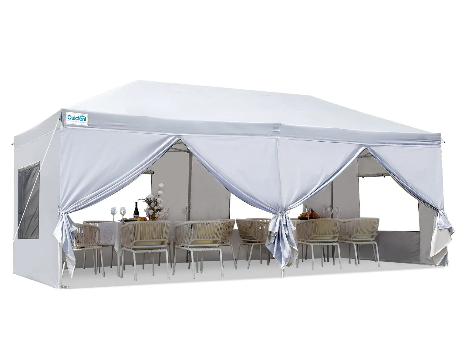 10' x 20' Pop Up Canopy Tent with Removable Side Walls - Waterproof Outdoor Shelter for Parties, Camping & Beach Events
