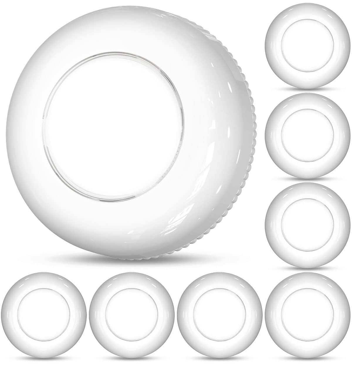 8 Pack LED Puck Lights - Battery Operated Wireless Under Cabinet Lighting for Kitchen, Closet, RV, Shelf | Tap & Push Button Design | Perfect for Countertops, Sheds, Attics & Dark Spaces