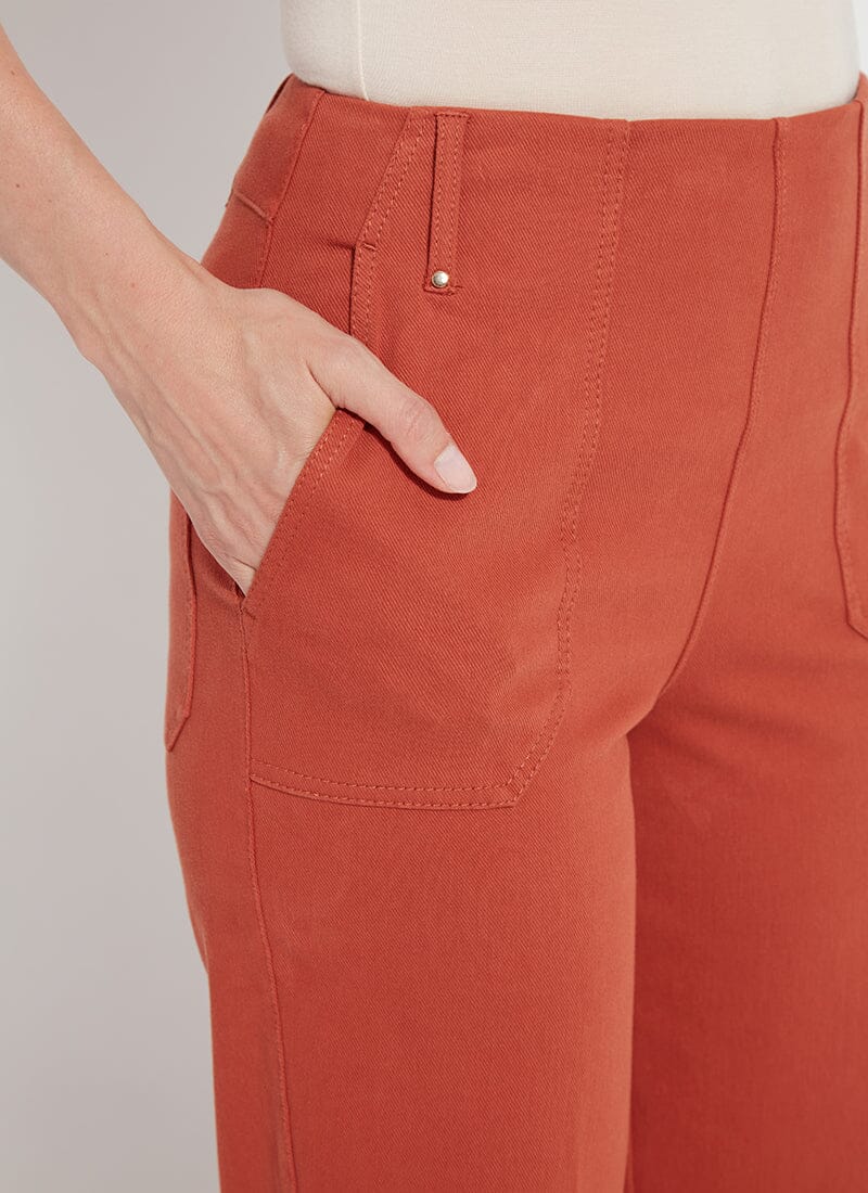 Athena Wide Leg Crop Pants - Pure Henna Dye | Comfortable & Stylish for Yoga, Travel & Casual Wear