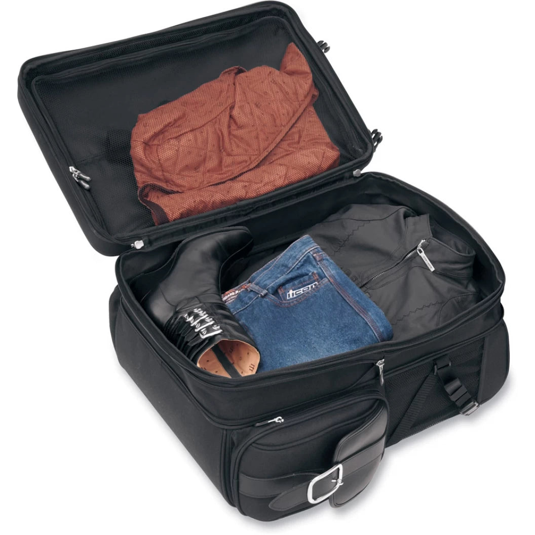 Saddlemen DLX Sissy Bar Bag - Motorcycle Luggage for Harley Davidson & Cruiser Bikes - Waterproof Storage for Road Trips & Daily Commuting
