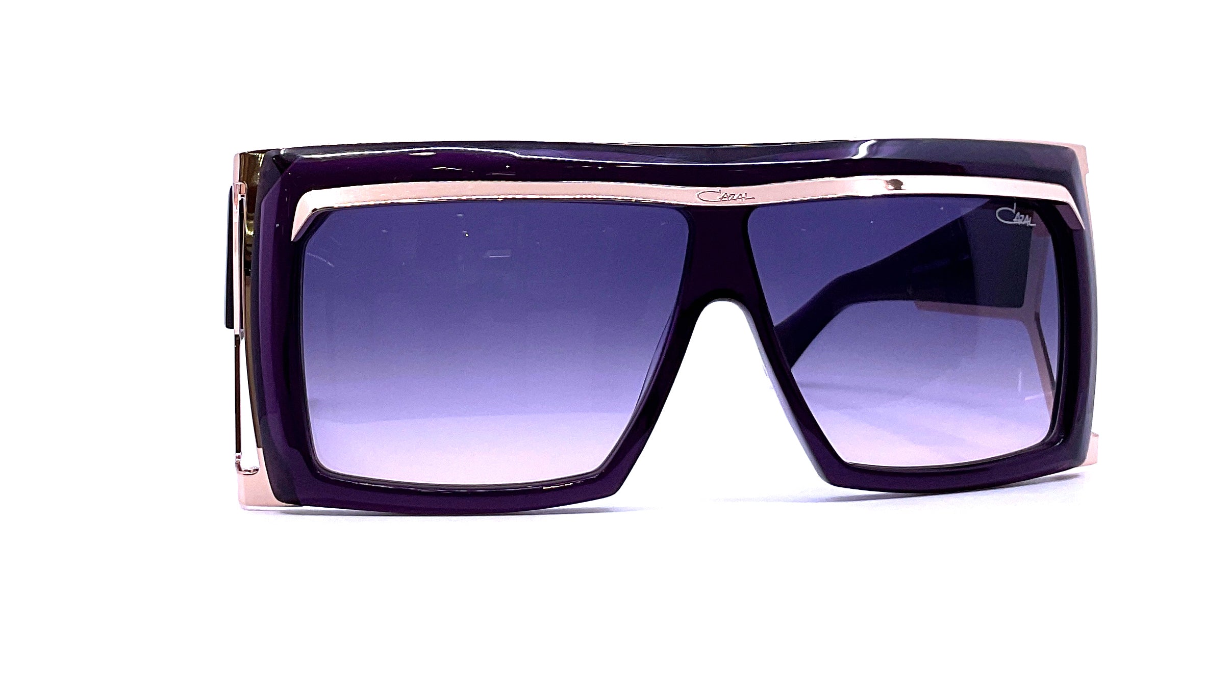 Cazal 300 Sunglasses - Aubergine & Rose Gold Frame, UV Protection, Retro Style for Men & Women - Perfect for Outdoor Activities, Fashion & Travel
