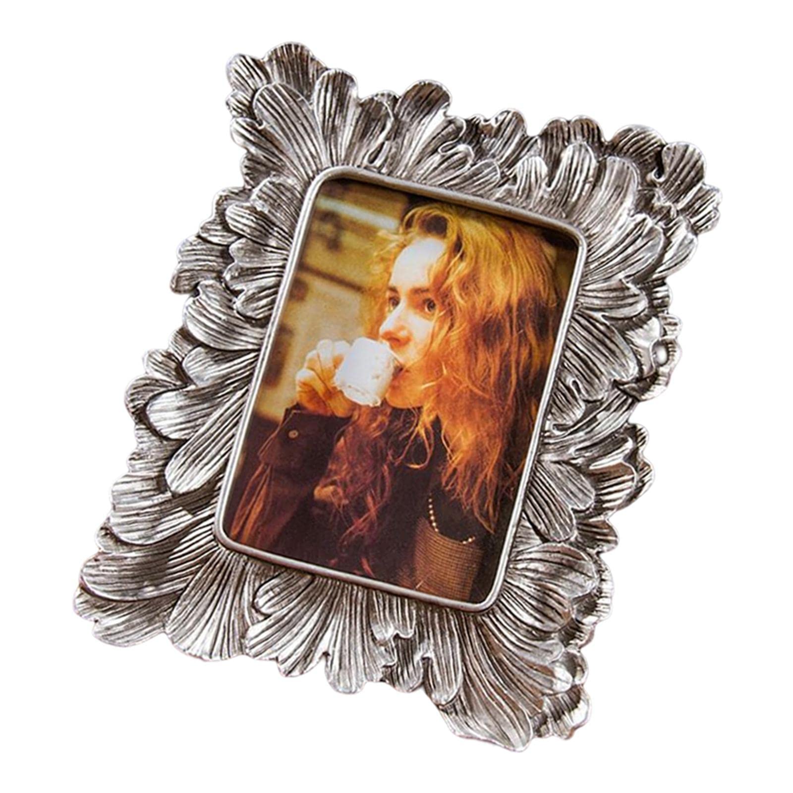 Vintage Retro Picture Frame with Glass Front - 8 Inch Tabletop Photo Display Stand for Home Decor | Perfect for Living Room, Bedroom, and Office Desk Decorations