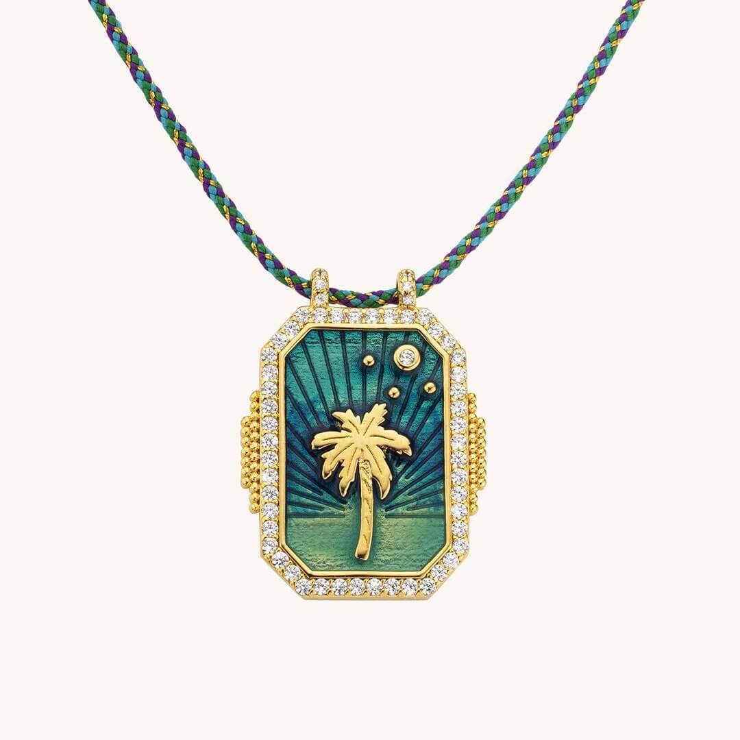 Rainbow Tarot Card Pendant Necklace with Adjustable Cord - JFN401 | Spiritual Jewelry for Wiccan, Pagan & Tarot Enthusiasts