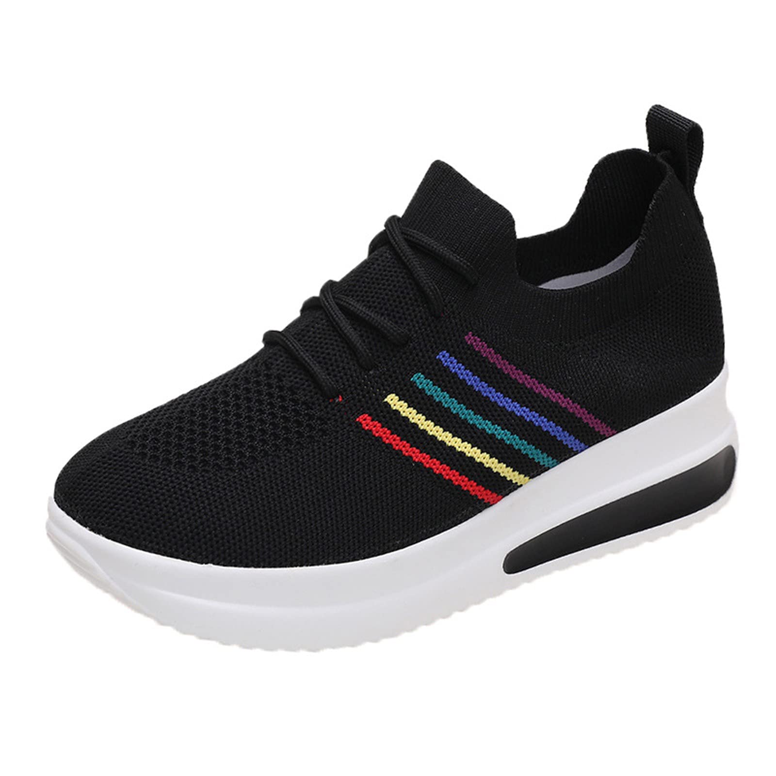 Breathable Women's Sneakers with Thick Comfortable Mesh Sole & Straps - Stylish Neon Casual Shoes for Walking, Running & Everyday Wear