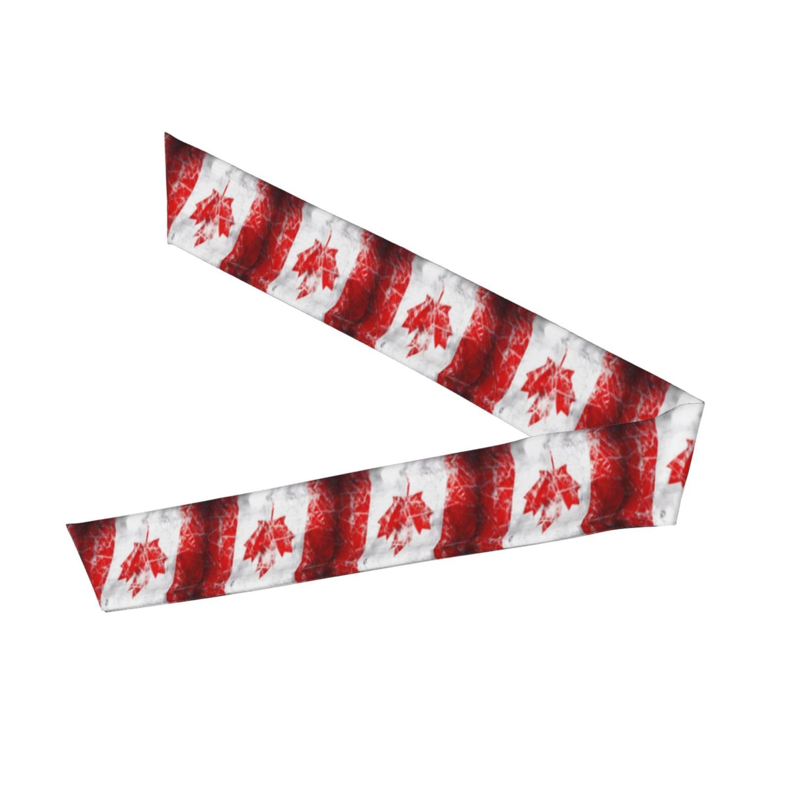 MYGANN Retro Canada Flag Unisex Sports Bandana - Reversible Headband & Neck Scarf for Yoga, Fitness, Jogging, Running, Hiking & Outdoor Activities