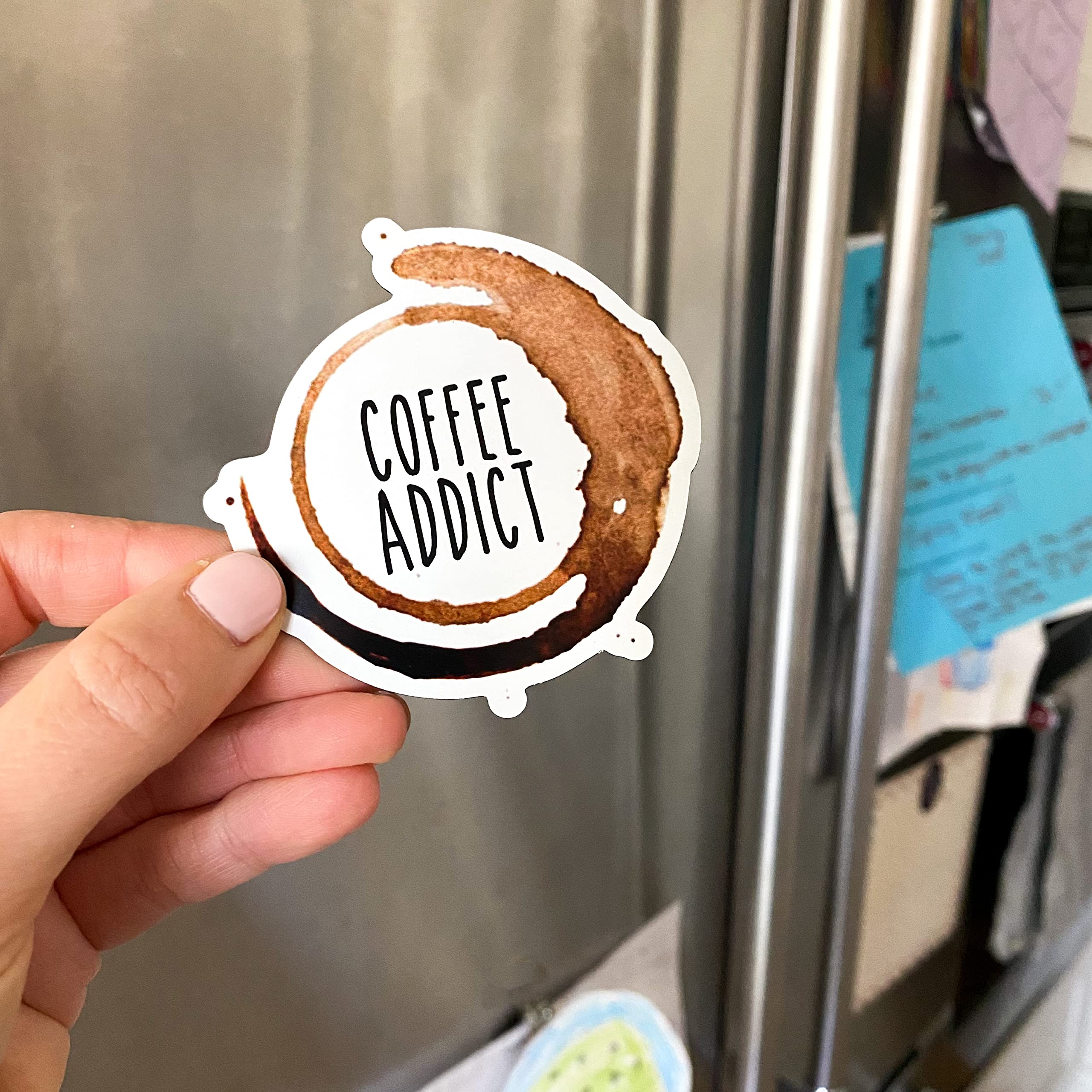Strong Coffee Lover Fridge Magnets - Funny Coffee Addict Refrigerator Magnets for Kitchen Decor, Office & Gifts - Perfect for Coffee Enthusiasts & Baristas