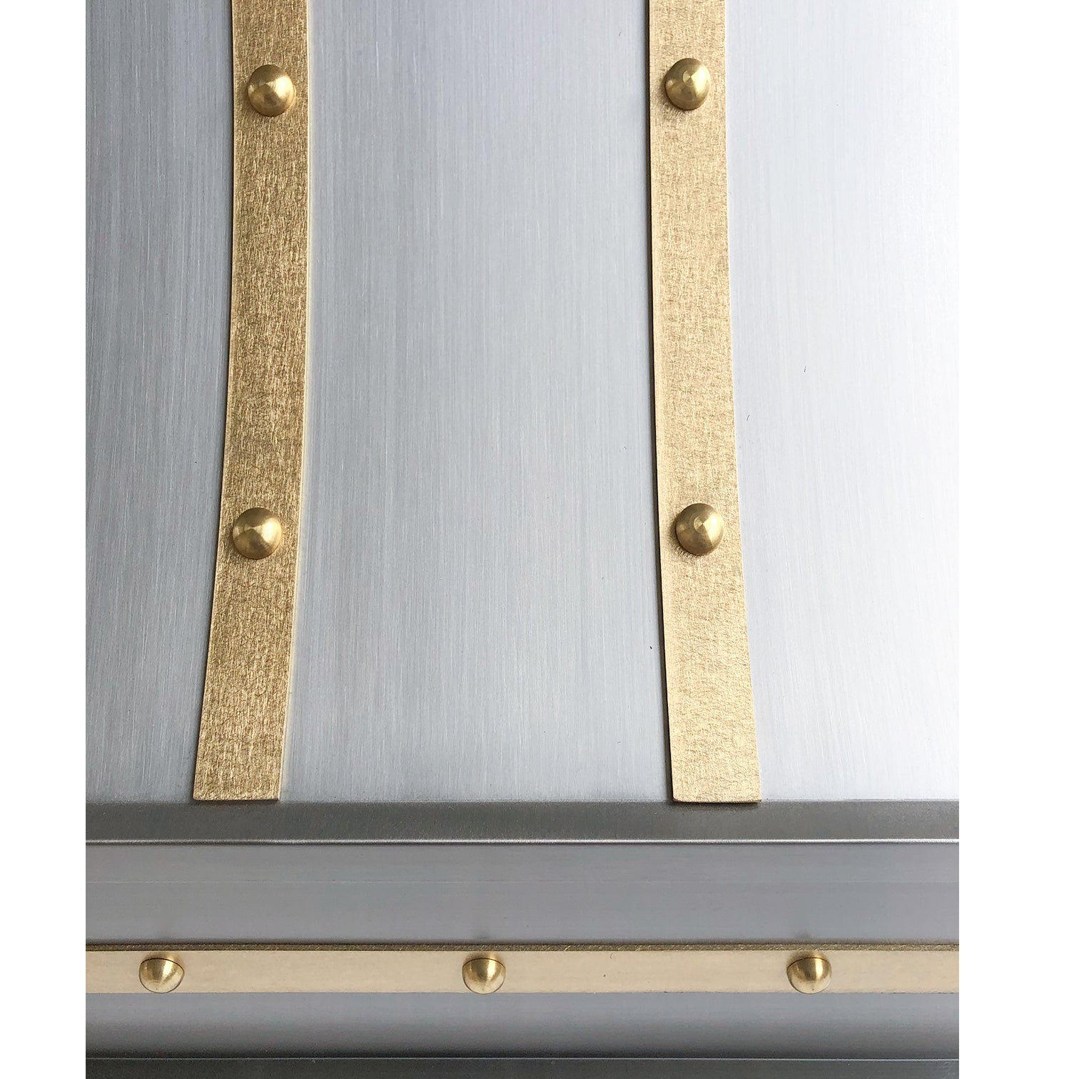 Premium Custom Stainless Steel & Brass Range Hood SH3 C2BTRM - Modern Kitchen Ventilation for Home Chefs & Gourmet Cooking