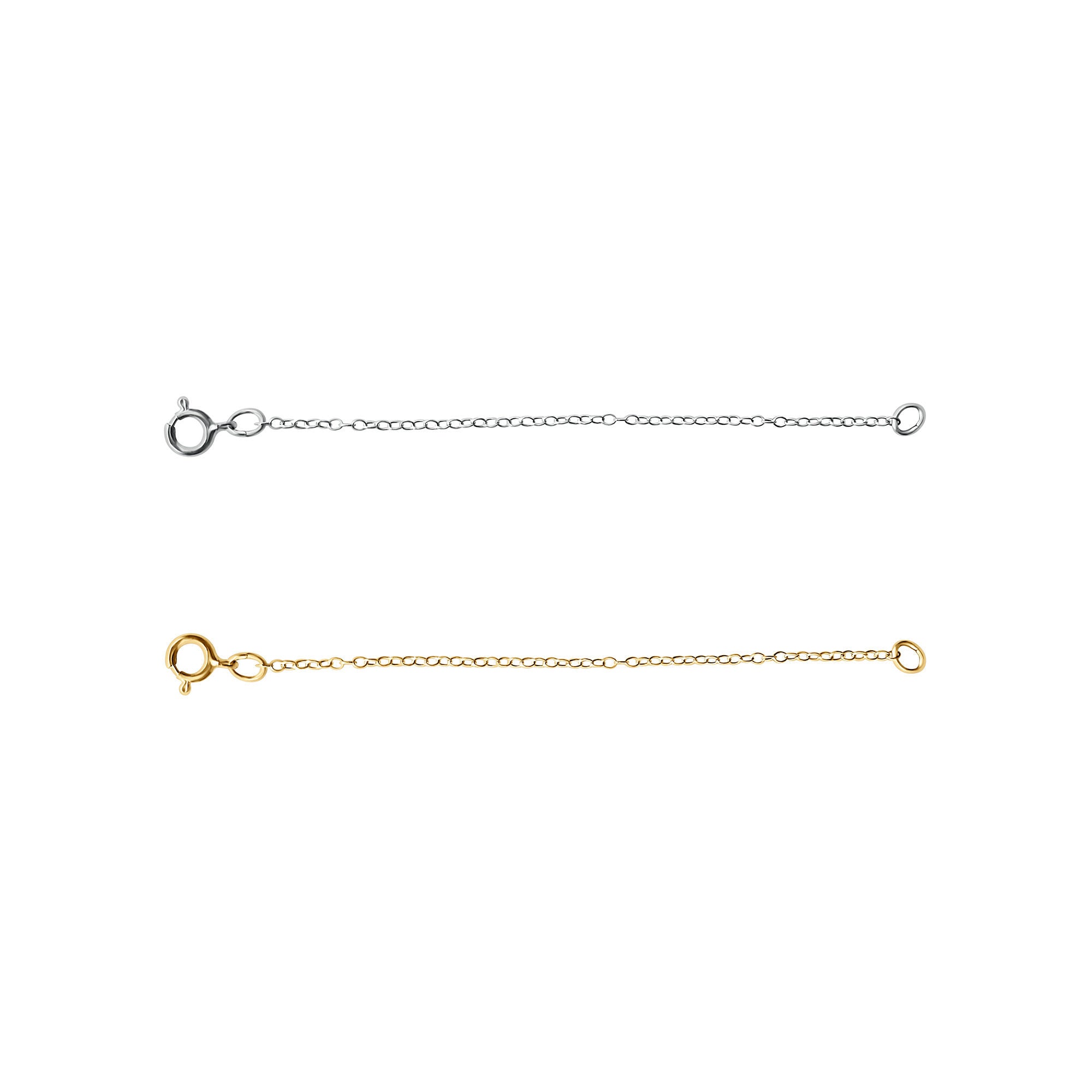 2.5 Inch 14K White Gold or Yellow Gold Chain Extender - Jewelry Extender for Necklace & Bracelet - Perfect for Adjusting Length & Layering Jewelry