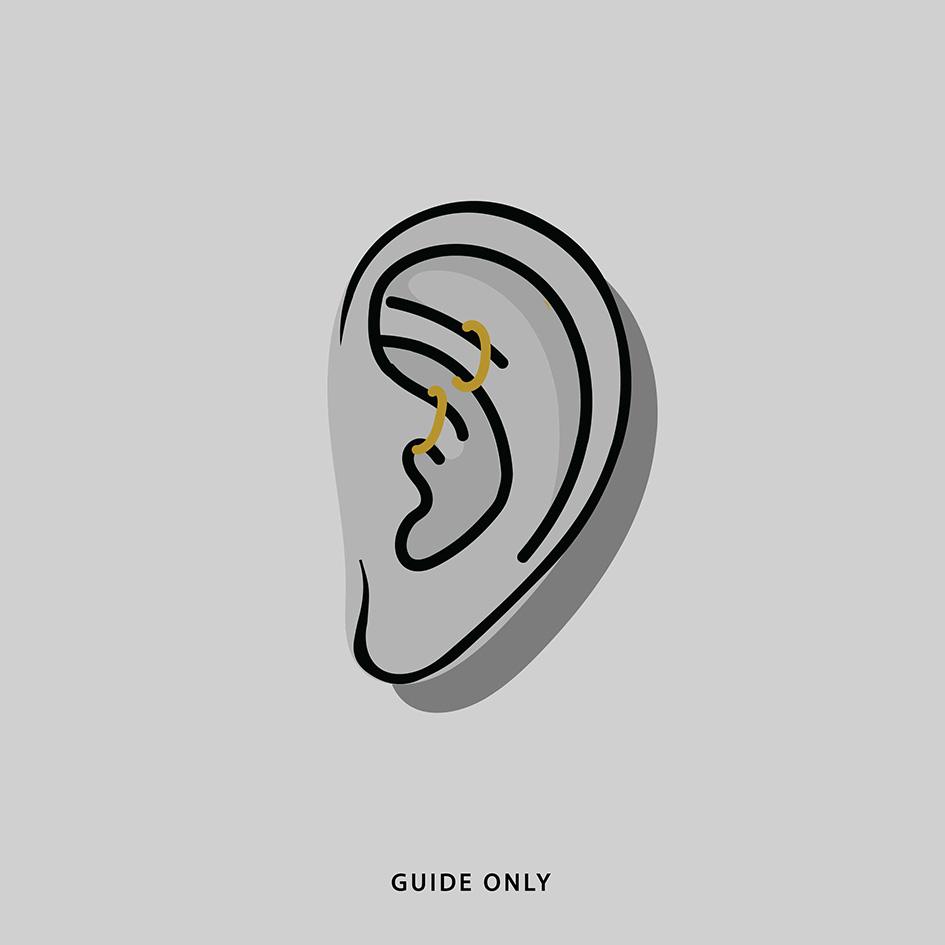 SLINK Silver Snake & Heart Daith Ring - Elegant Body Jewelry for Cartilage Piercing | Perfect for Women's Ear Piercing, Unique Gift for Her, Trendy Fashion Accessory