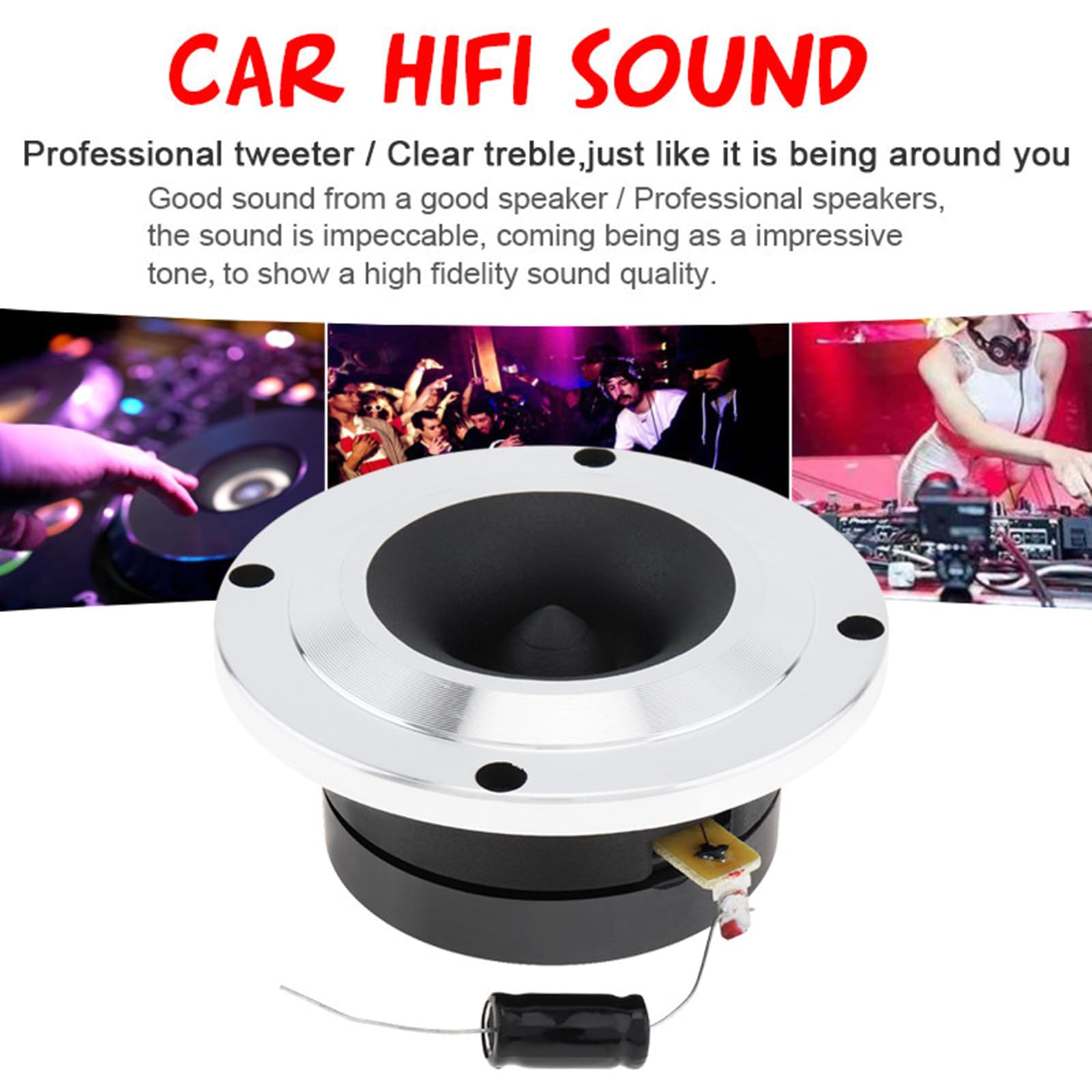 2PCS High-Fidelity Car Tweeter Speakers - Premium Auto Door Stereo Tweeters with Clear Treble for Enhanced Music Experience | Perfect for Car Audio Upgrades & Vehicle Sound System Enhancement