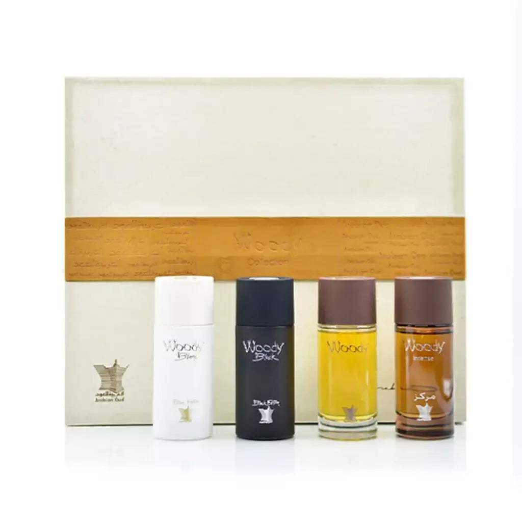 Woody Collection Eau de Parfum Set - 4 x 50ml Luxury Perfume Gift Set for Men & Women | Perfect for Daily Wear, Date Nights & Special Occasions