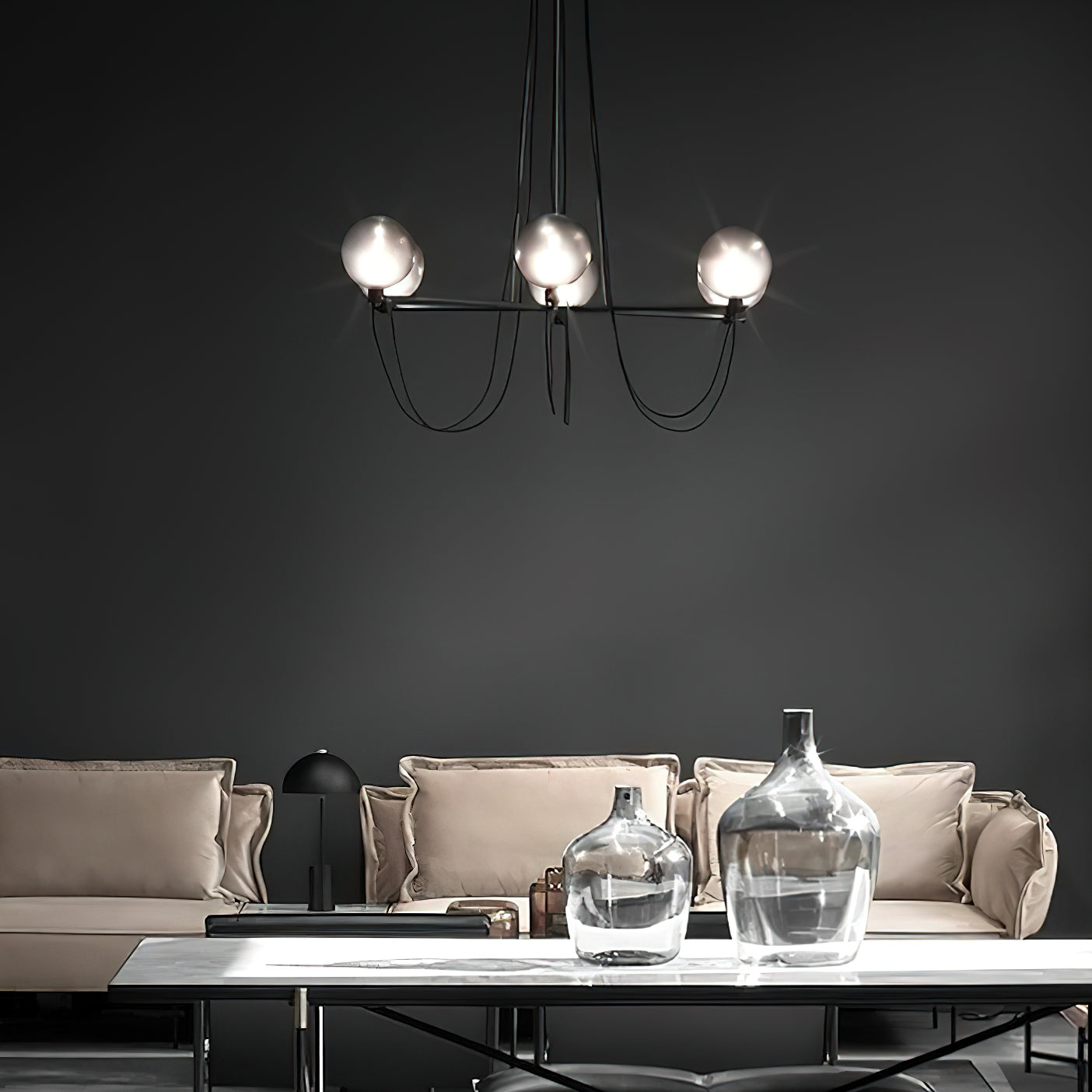 Bagnoregio Chandelier - Elegant Crystal Ceiling Light Fixture for Dining Room, Living Room & Bedroom Decor