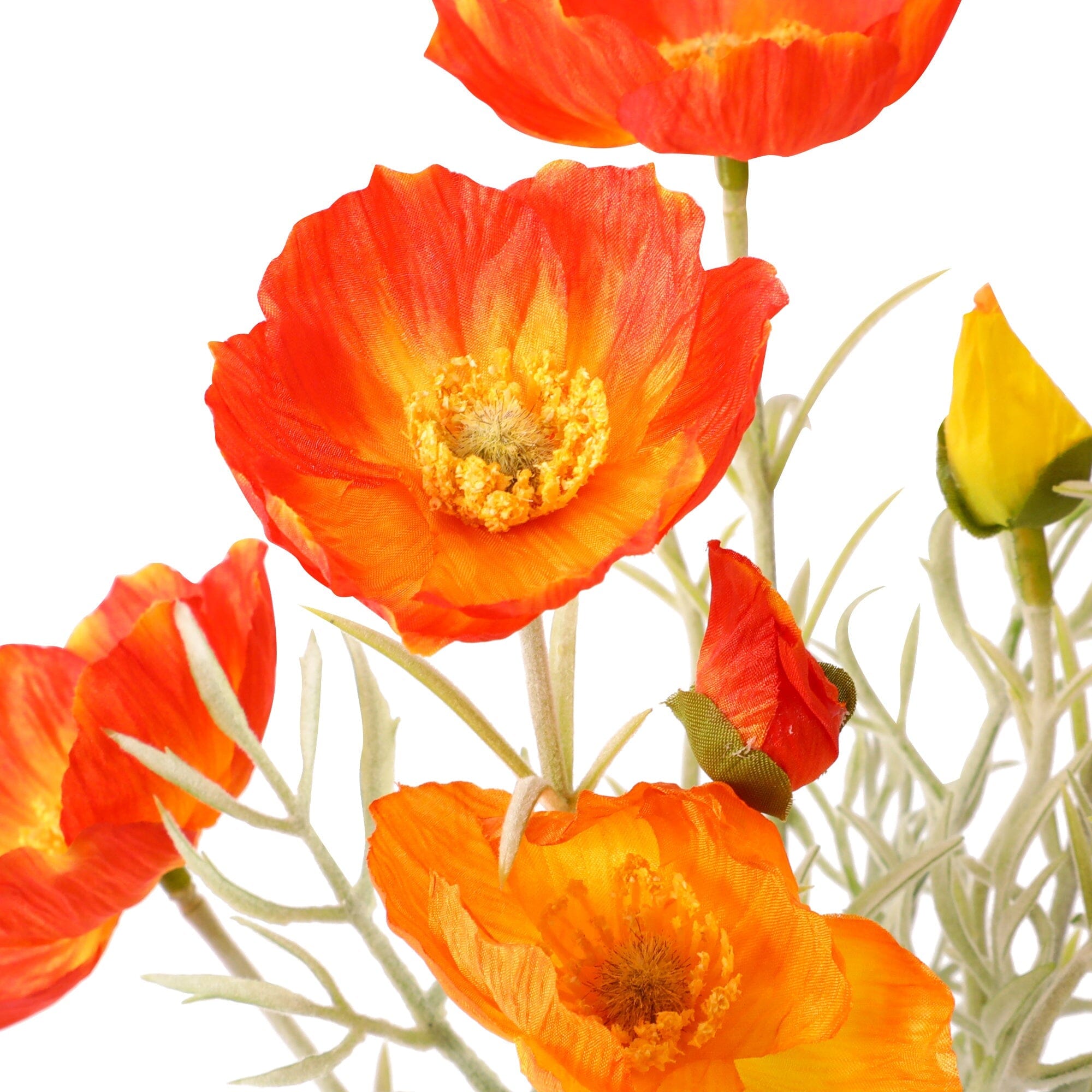 Mini Bouquet Poppy Red Artificial Flowers - Perfect for Home Decor, Weddings, and Party Centerpieces