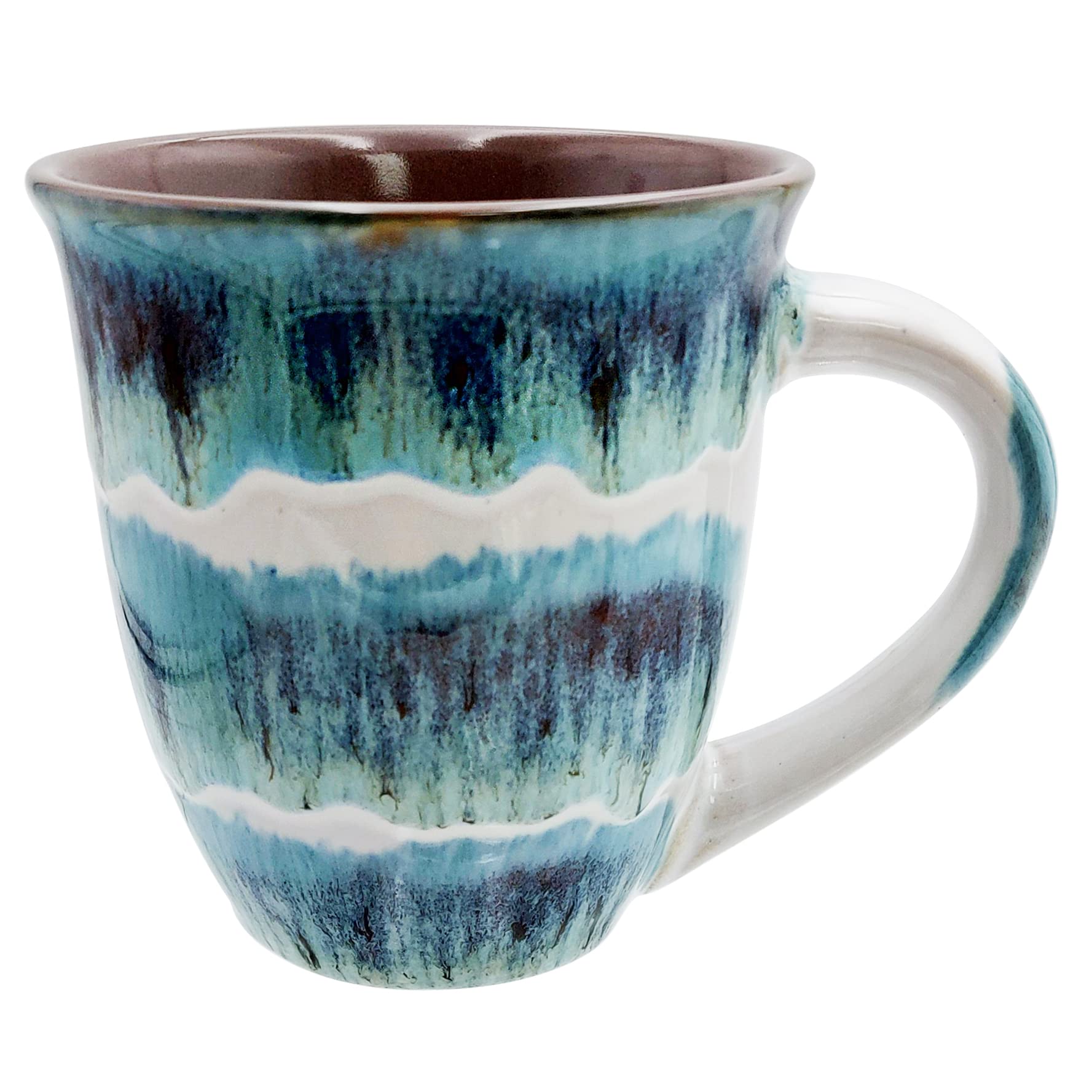 Premium 16 oz Large Ceramic Coffee Mugs Set of 4 - Glazed Novelty Cups with Comfortable Handle - Microwave & Dishwasher Safe - Perfect for Home, Office, Gifts and Coffee Shops