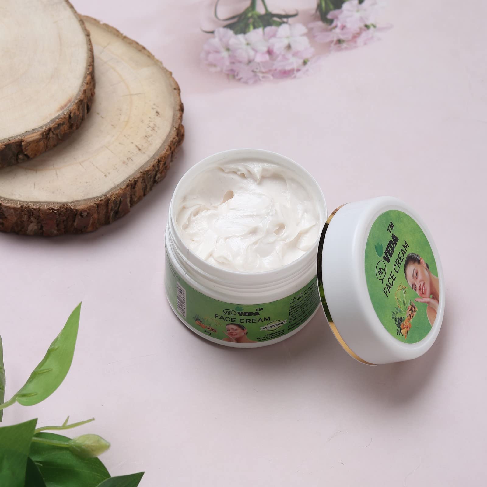 AK VEDA Anti-Aging Face Cream for All Skin Types - Deep Cleansing, Firming & Brightening Moisturizer (50g) | Day & Night Skincare Routine for Glowing Complexion