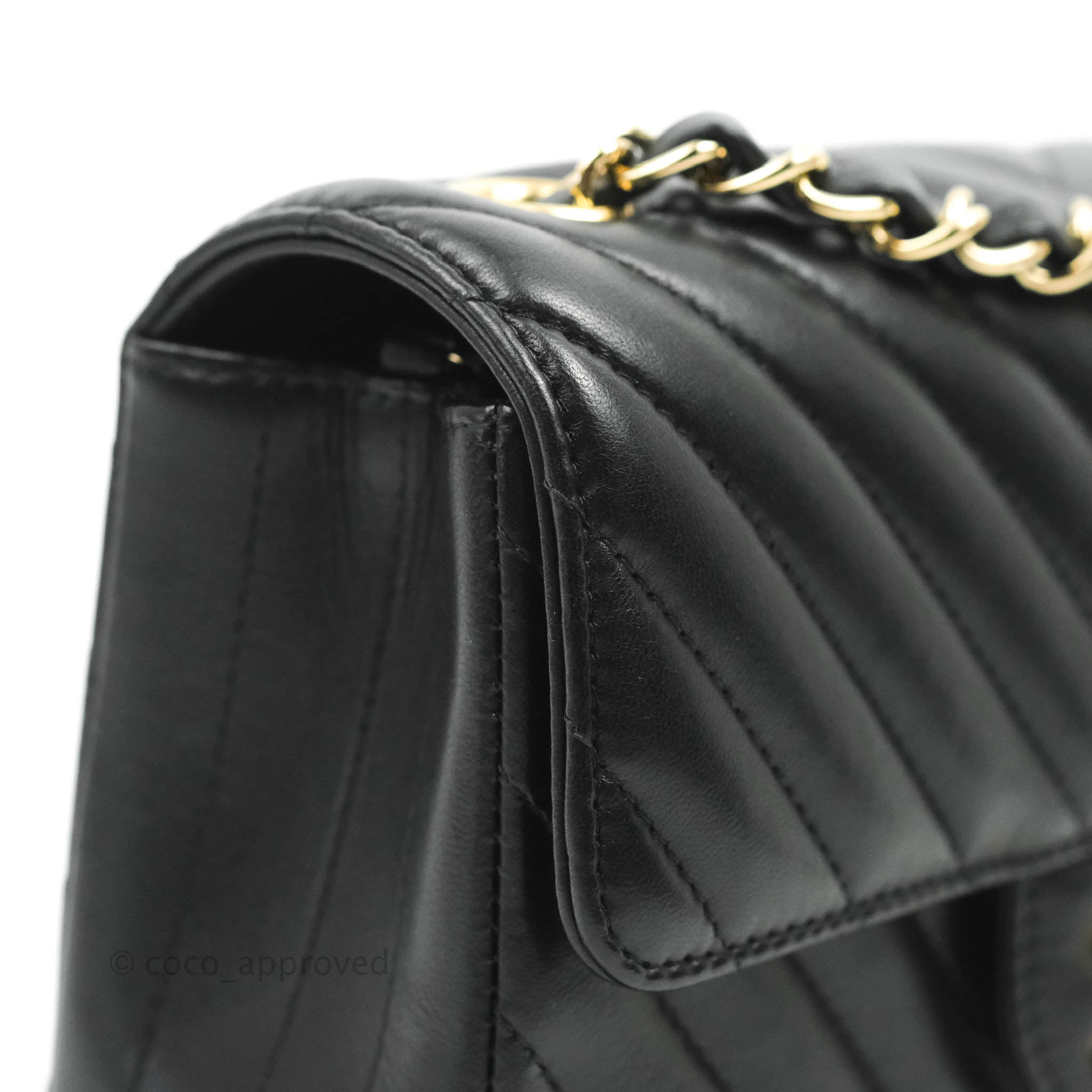 Chanel Chevron Mini Rectangular Flap Bag in Black Lambskin with Gold Hardware - Luxury Crossbody Purse for Women, Perfect for Evening Events & Date Nights