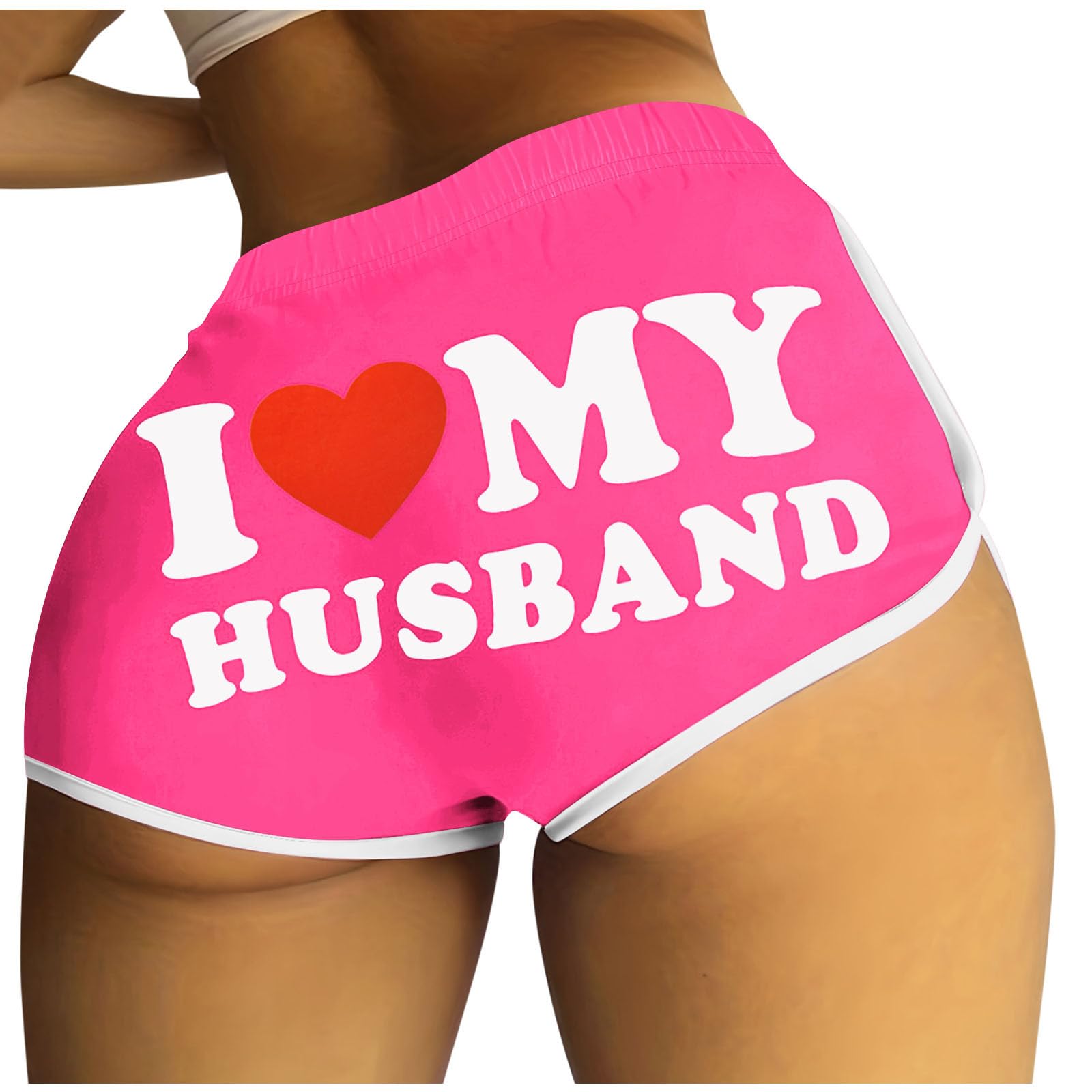Sexy Women's Booty Shorts - Naughty Letter Printed Yoga, Dance, Gym Workout & Running Active Shorts - Perfect for Lounge Wear & Pajama