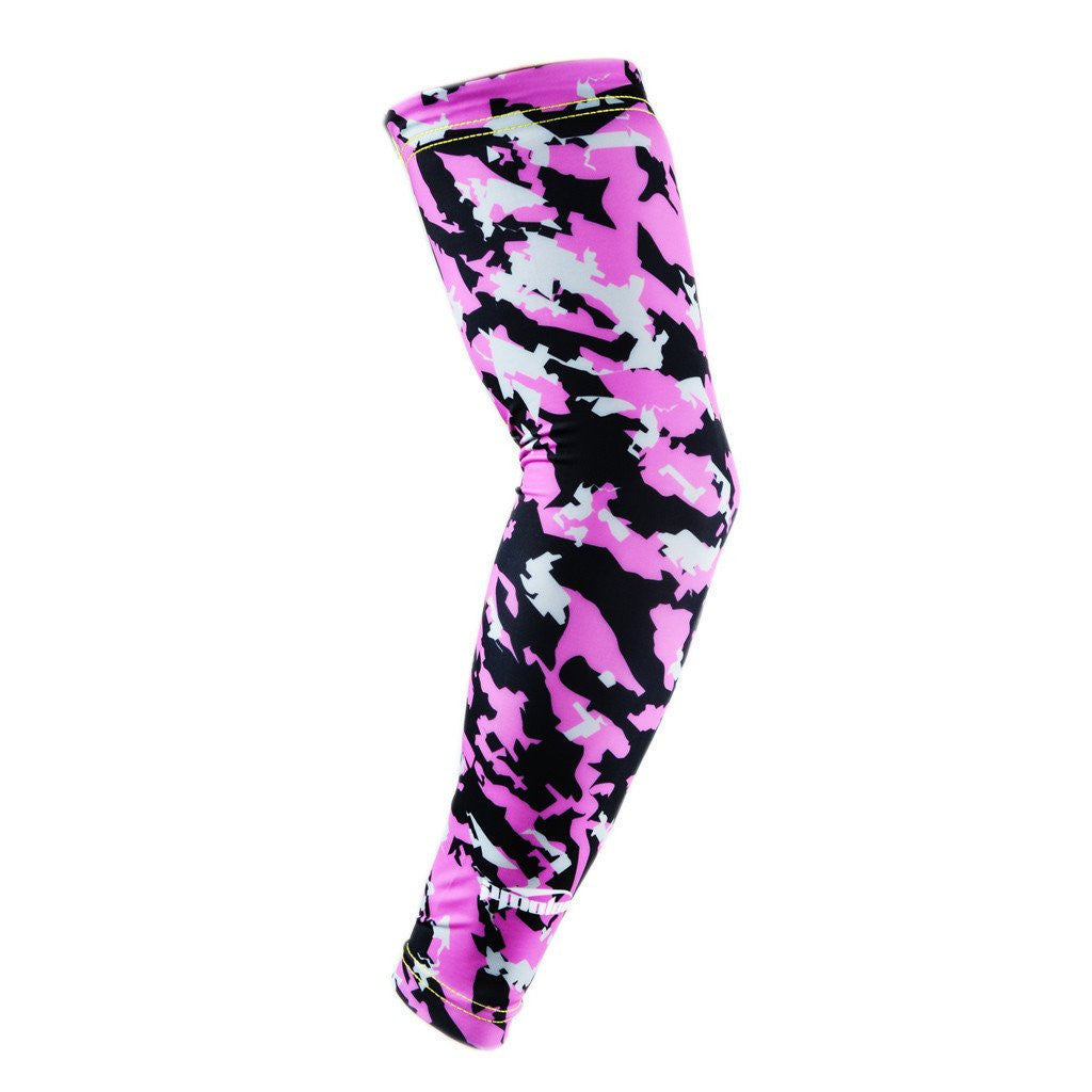 Camo Purple Compression Arm Sleeves for Men & Women - UV Protection & Muscle Support - Perfect for Running, Basketball & Outdoor Sports